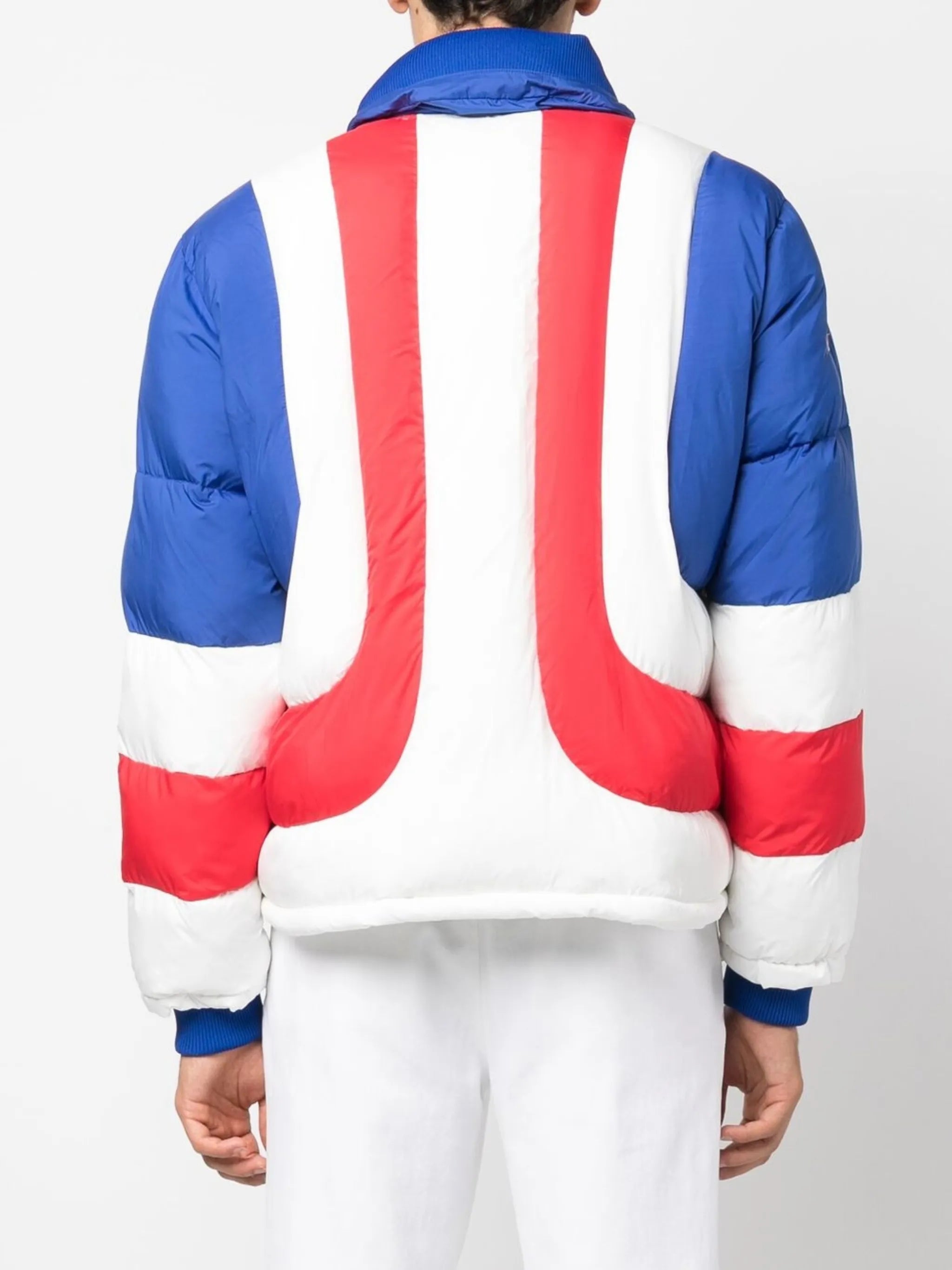 colour-block puffer jacket