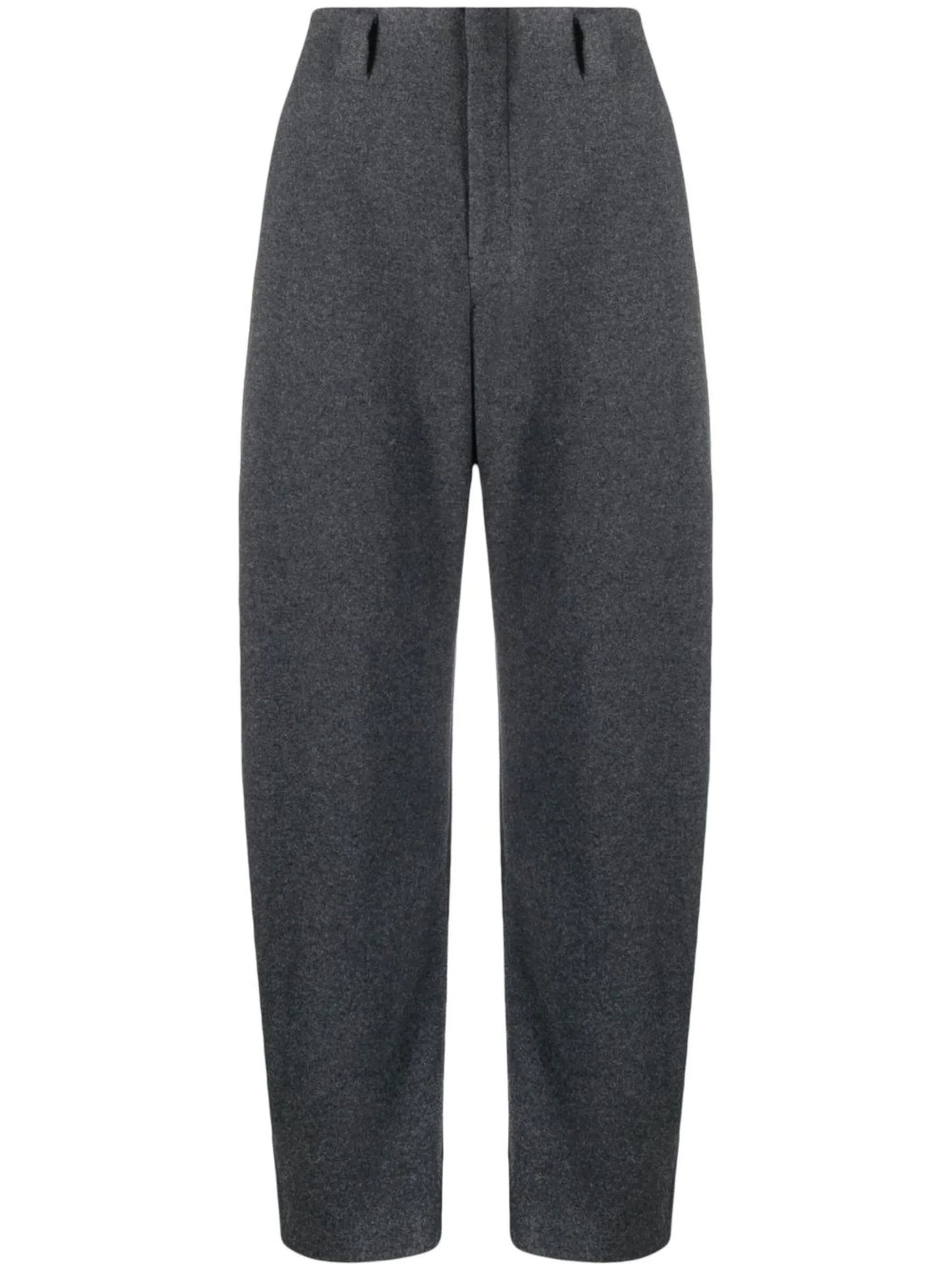 high-waisted wool trousers