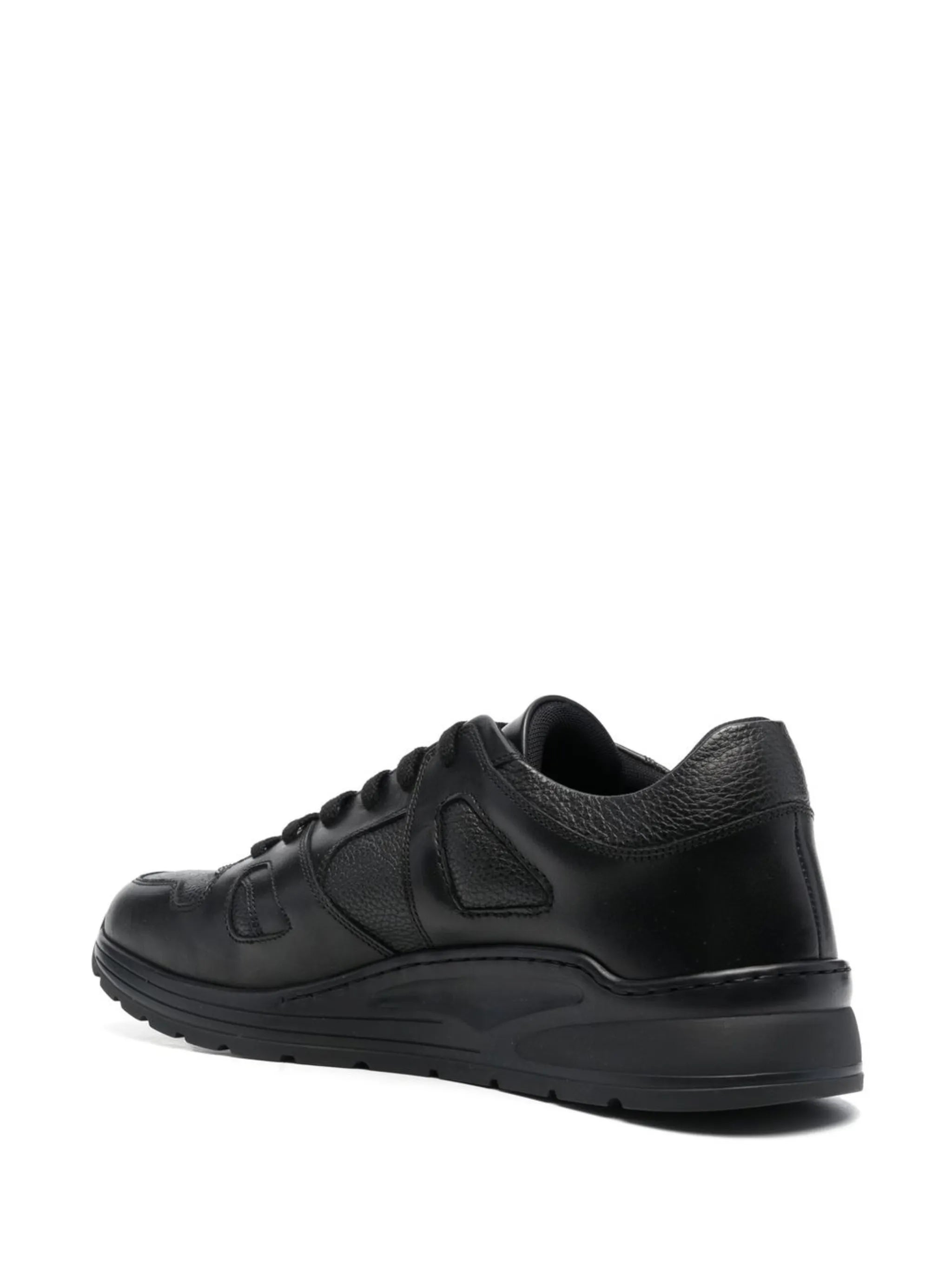 Track Technical leather low-top sneakers