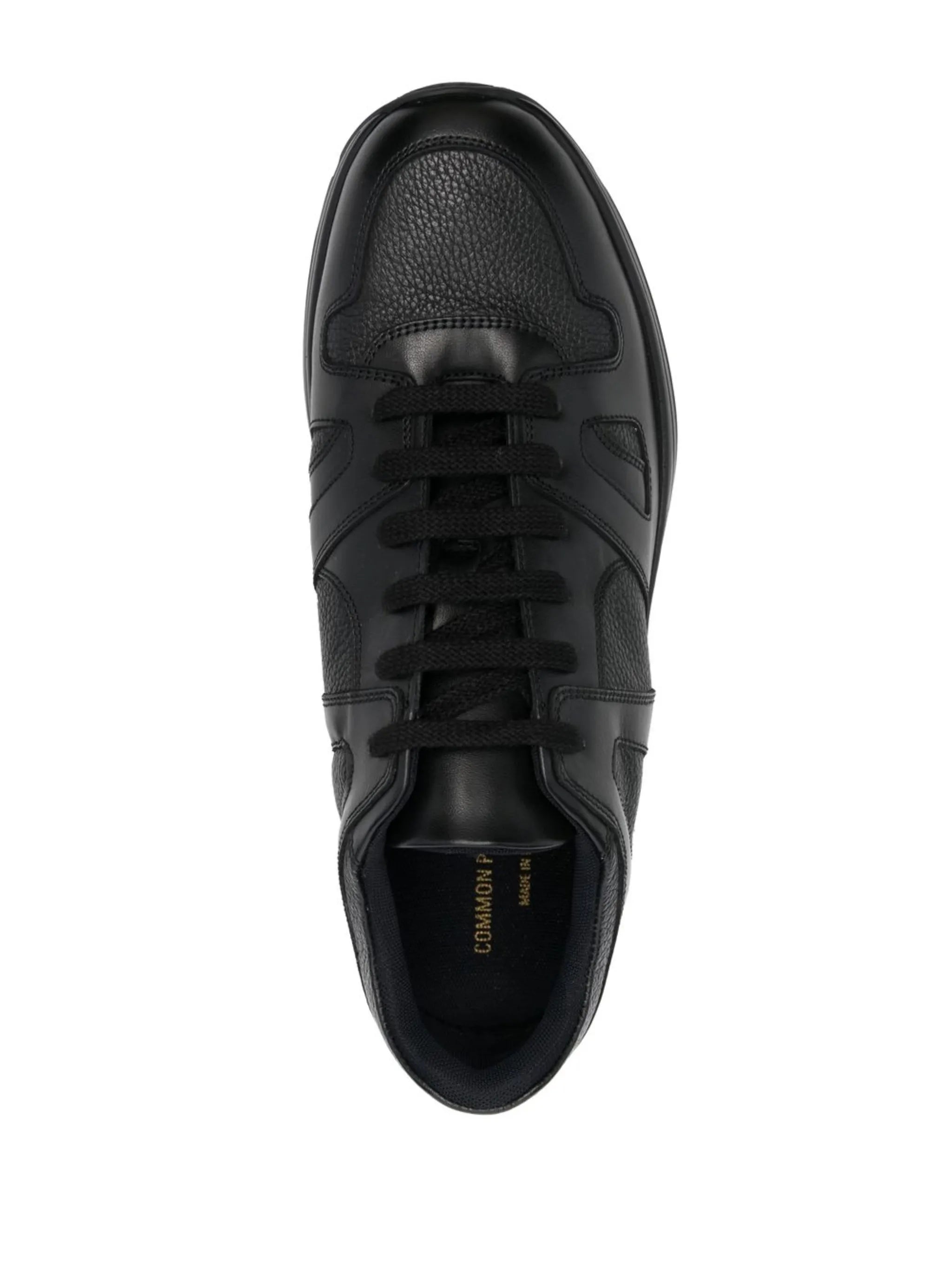 Track Technical leather low-top sneakers