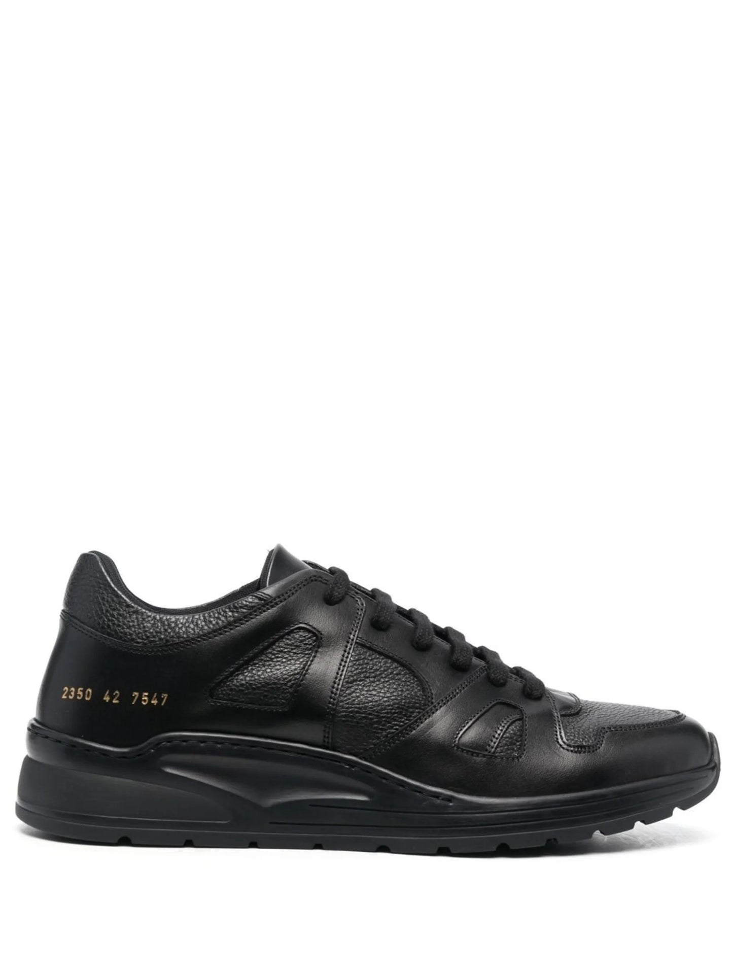 Track Technical leather low-top sneakers