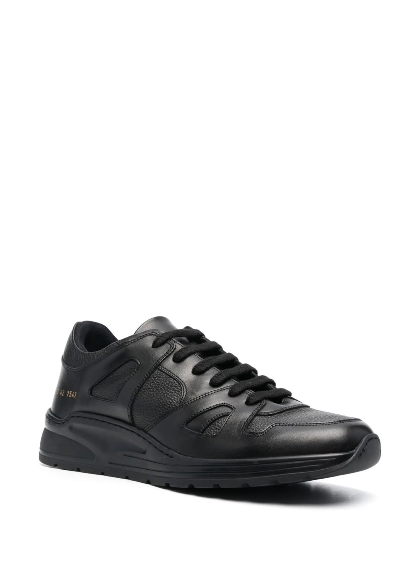 Track Technical leather low-top sneakers