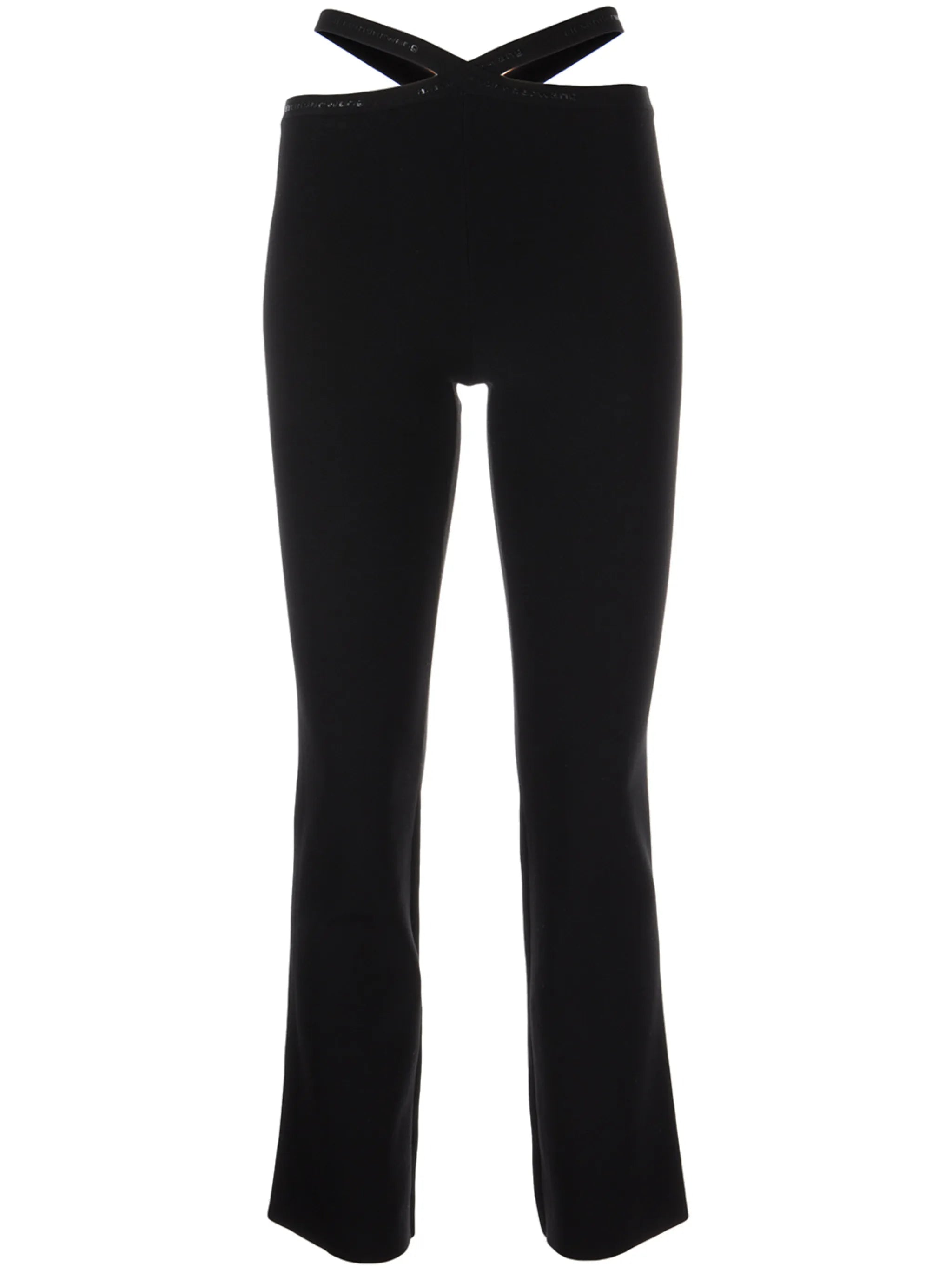 criss-cross logo-trim leggings