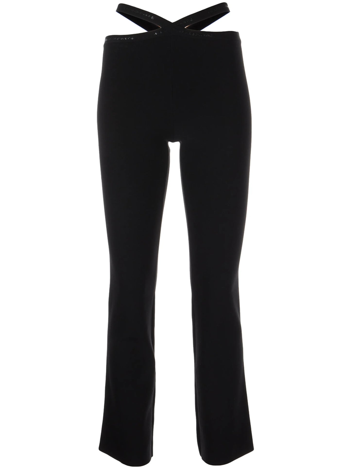 criss-cross logo-trim leggings