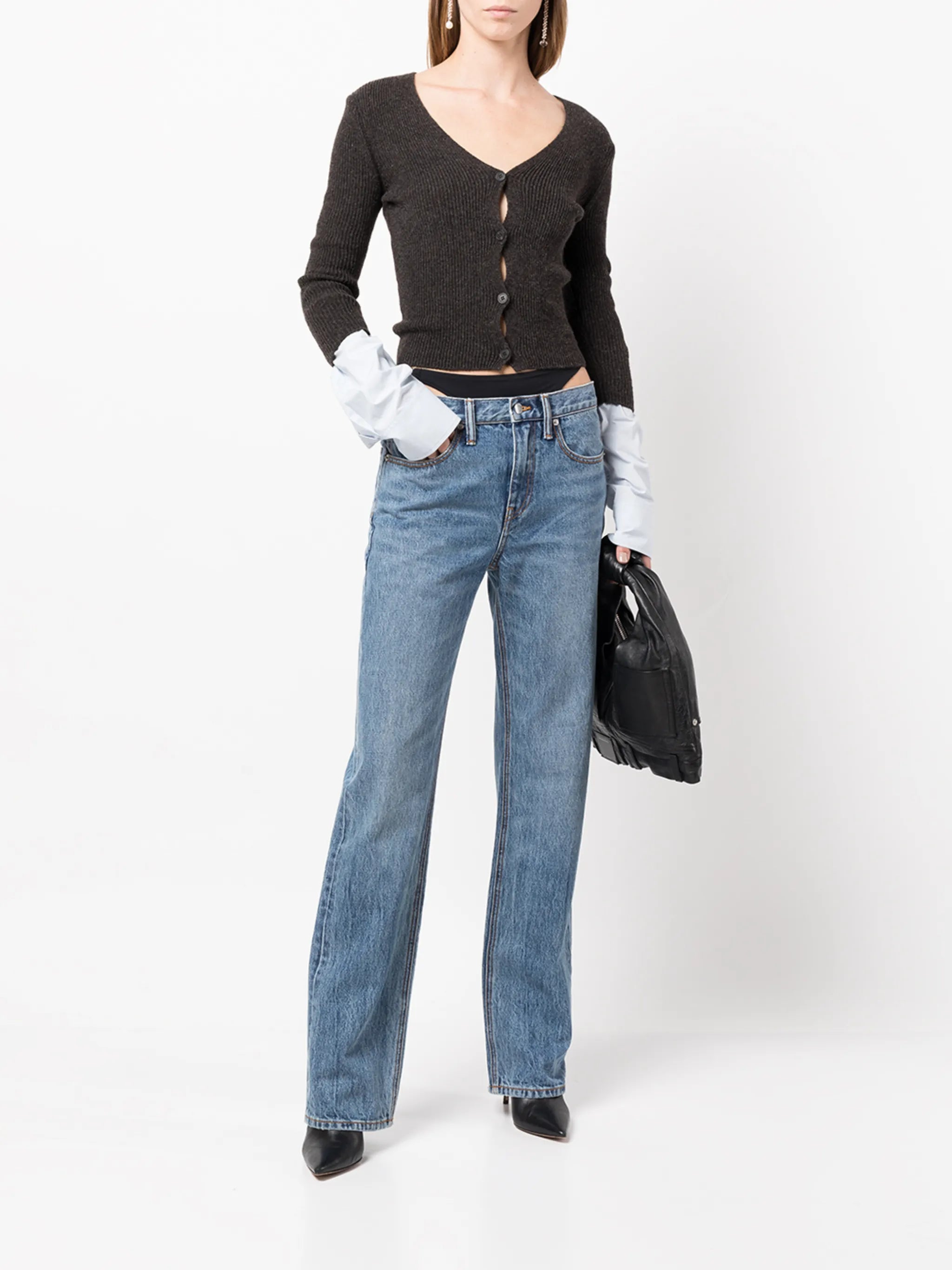low-waisted thong jeans