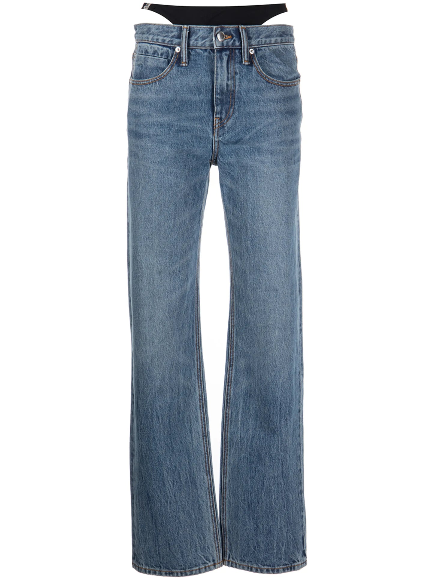 low-waisted thong jeans