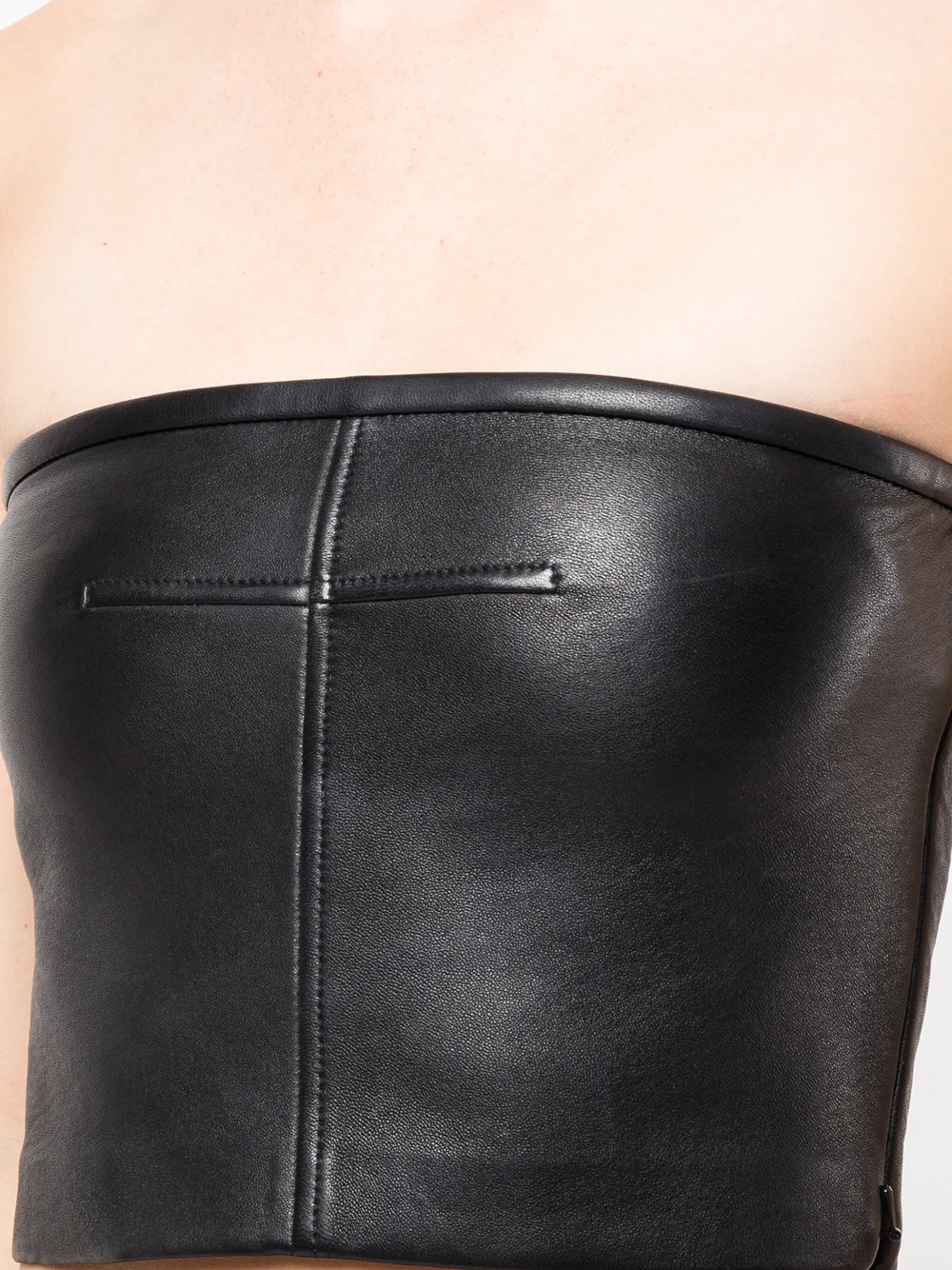 leather bodycon tube top
