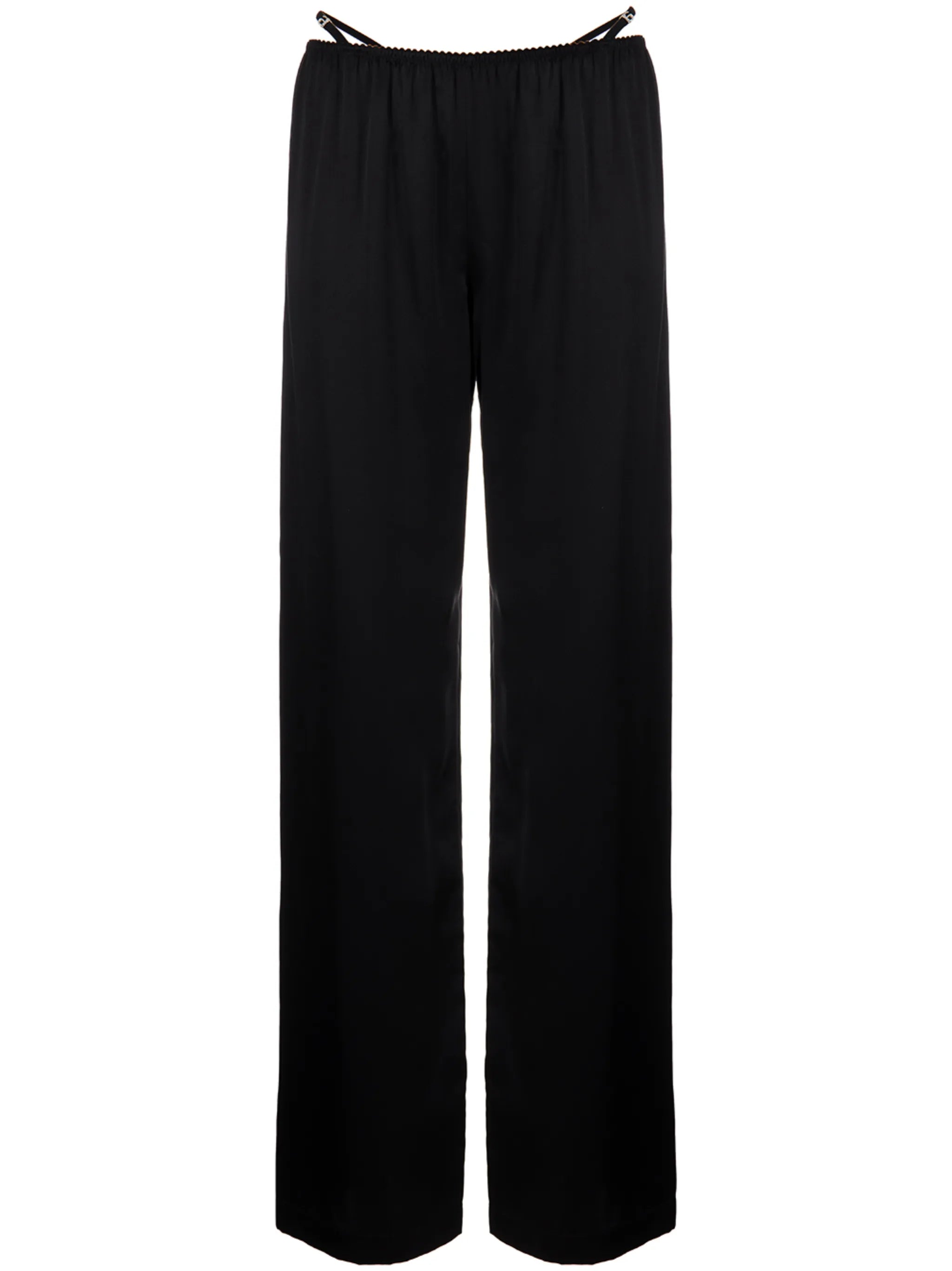 crystal thong satin trousers