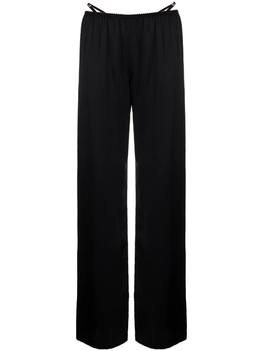crystal thong satin trousers