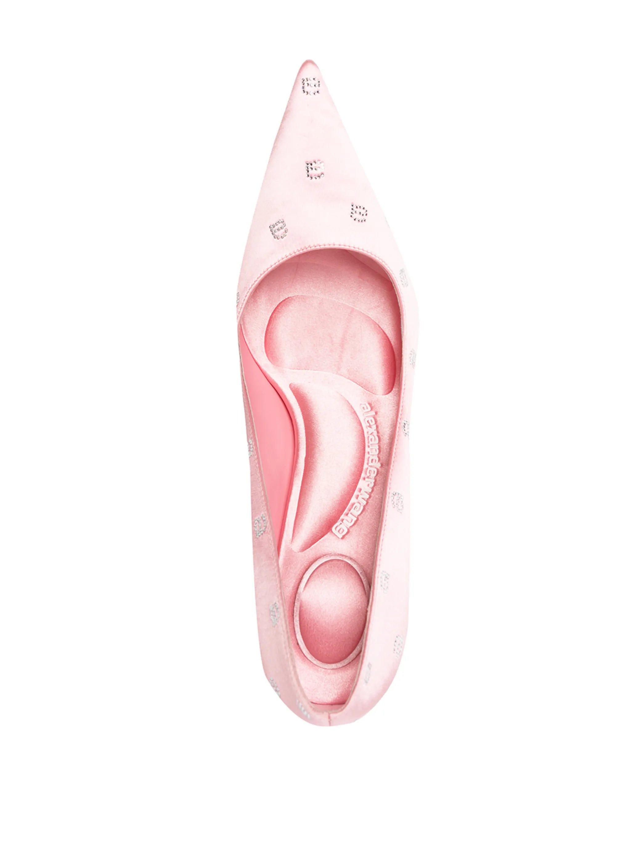 Delphine 105mm crystal-logo pumps