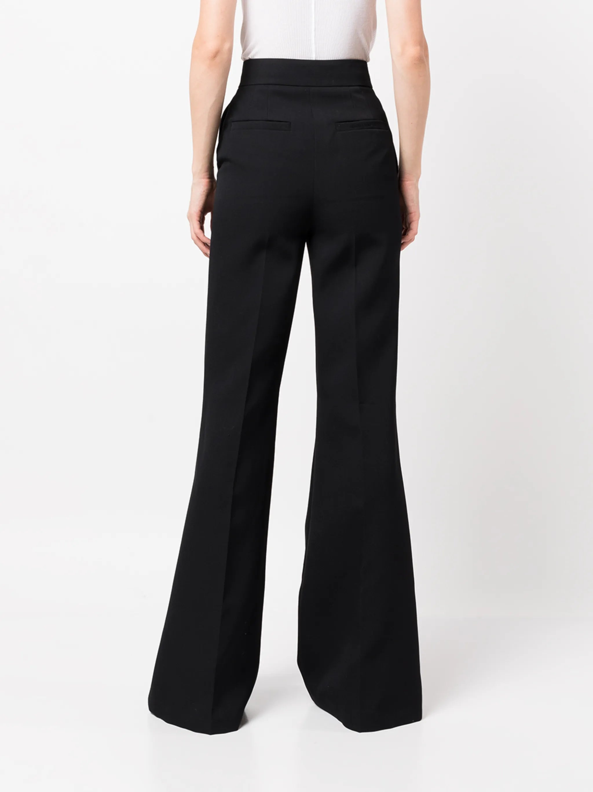 tailored flared-leg trousers