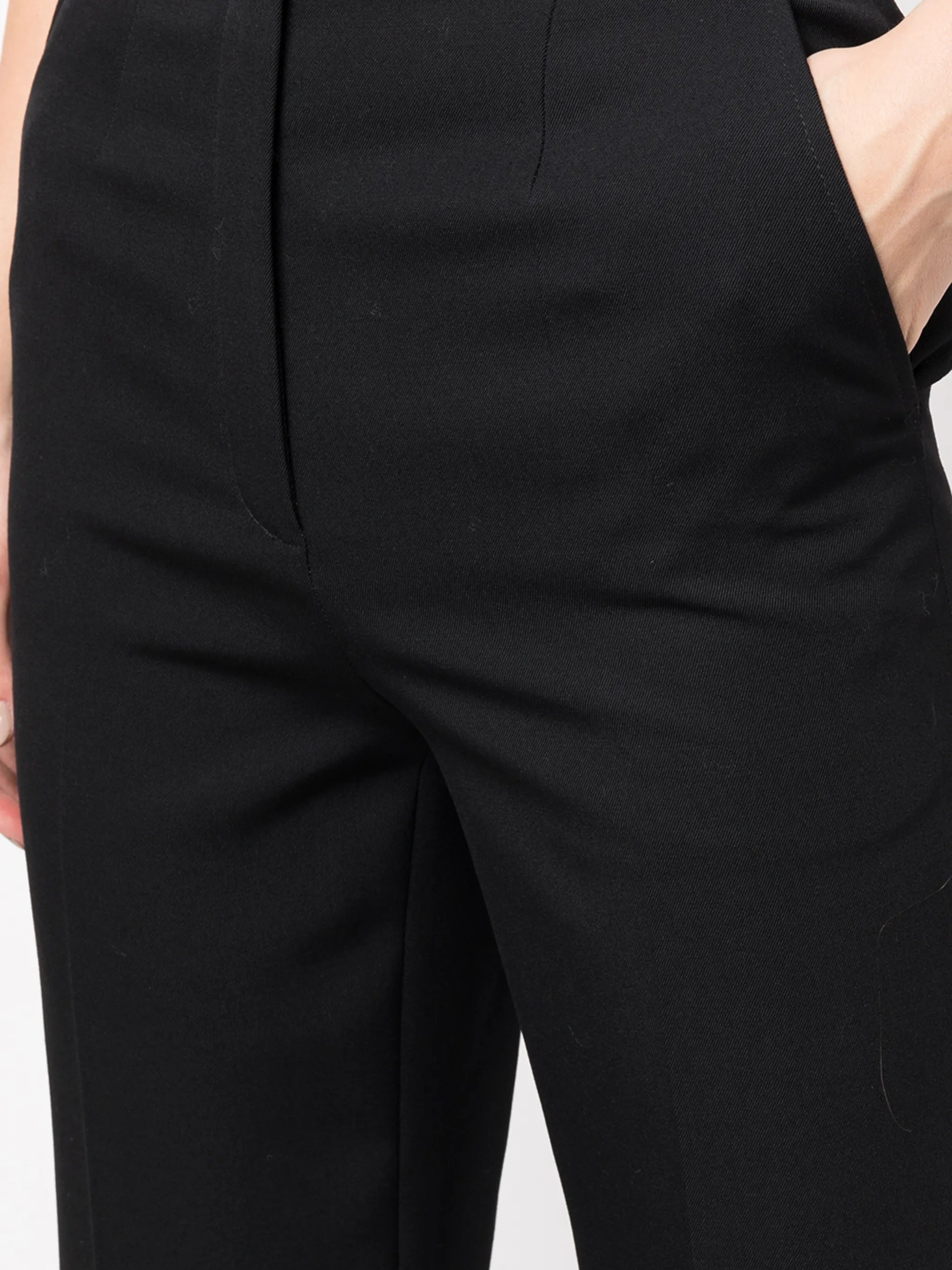 tailored flared-leg trousers