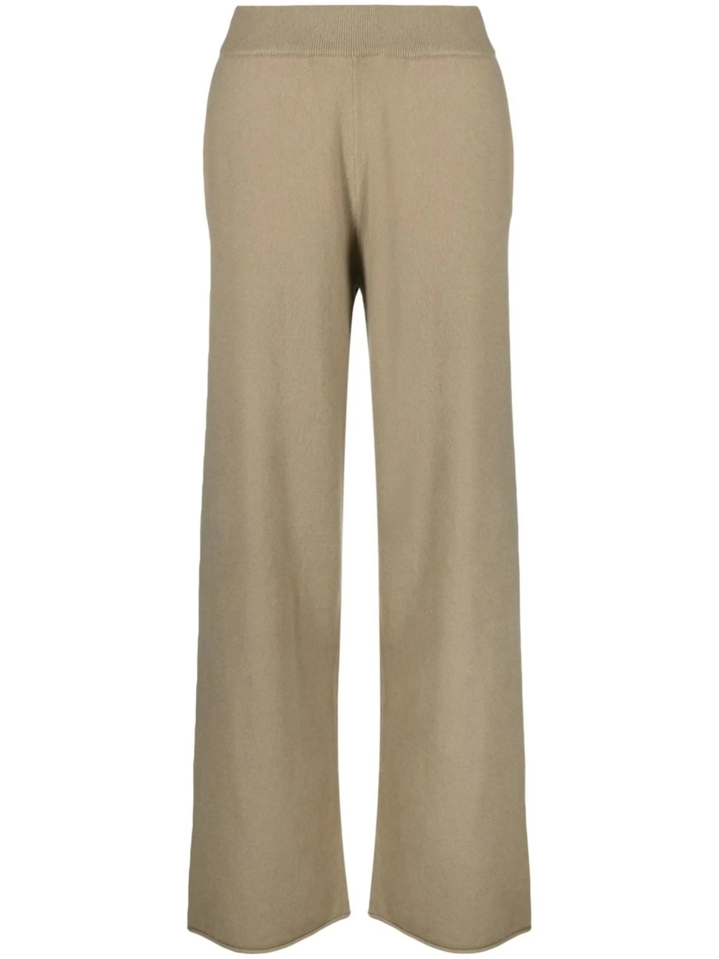 straight-leg knitted trousers