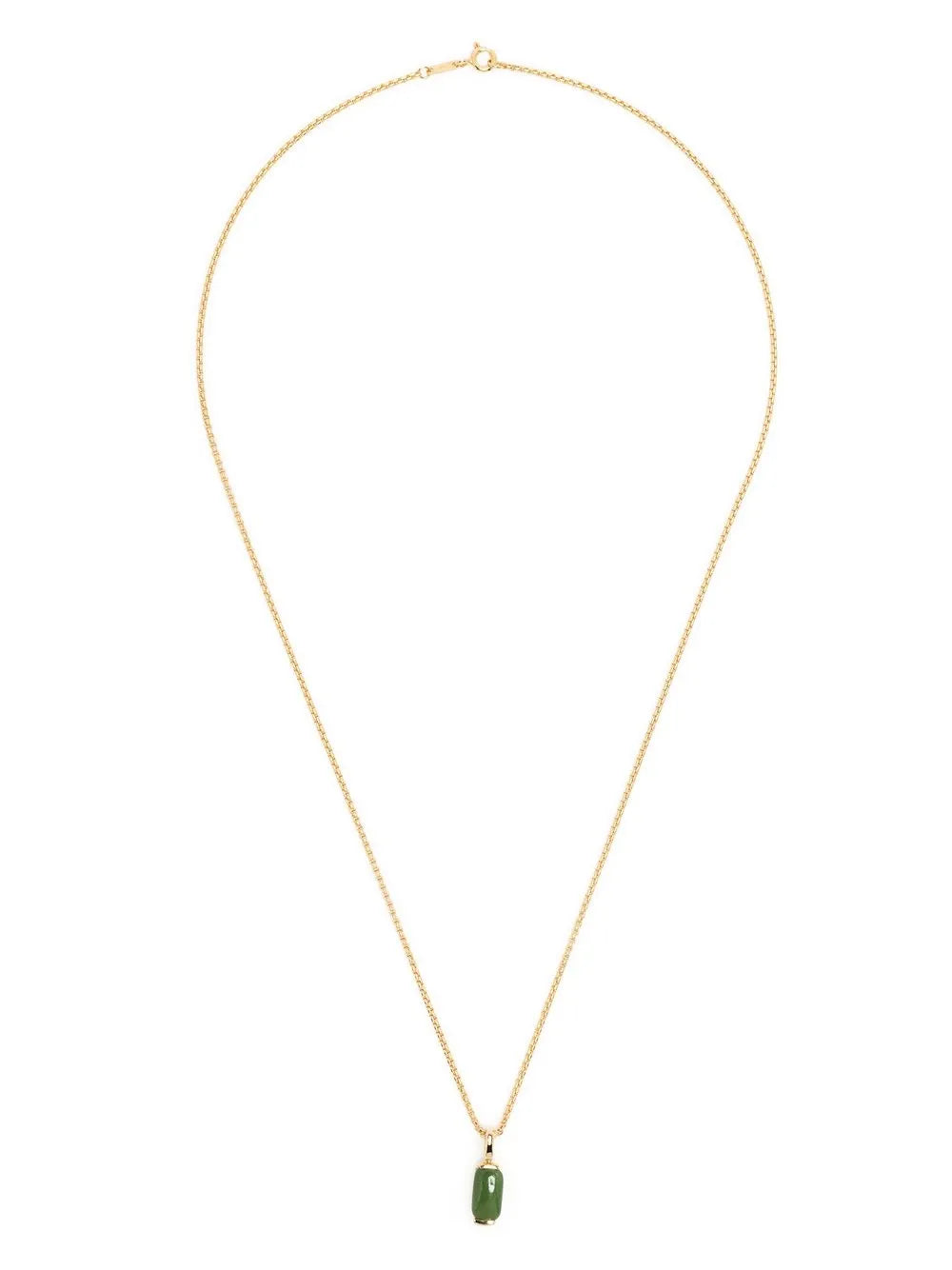 18kt yellow gold jade pendant necklace