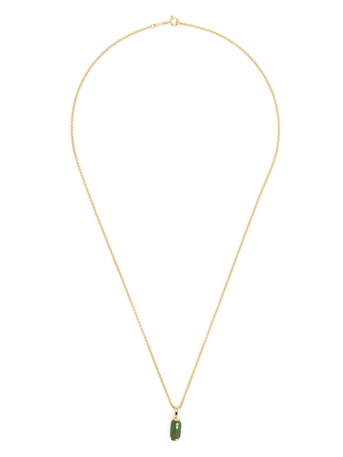18kt yellow gold jade pendant necklace