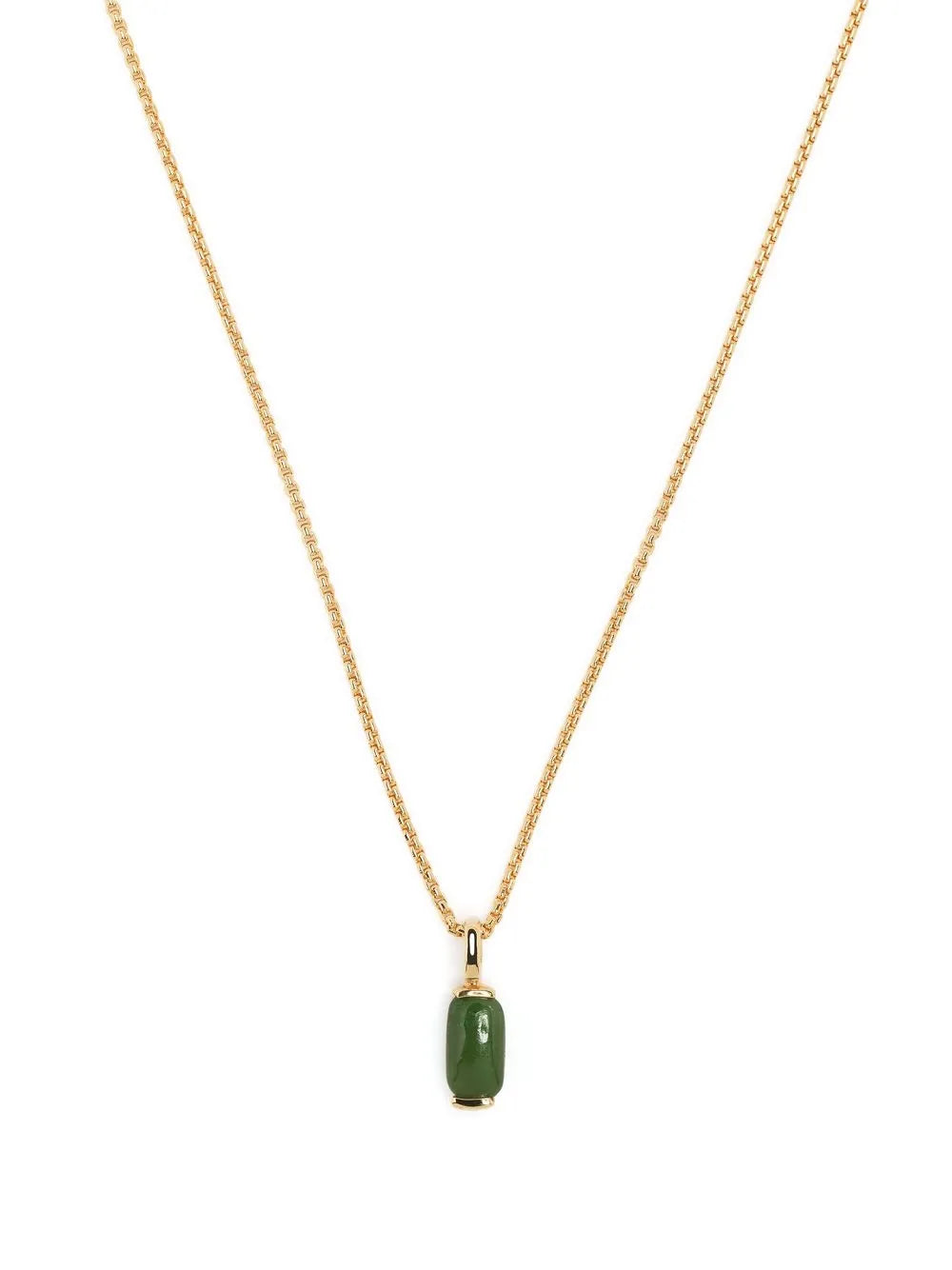 18kt yellow gold jade pendant necklace