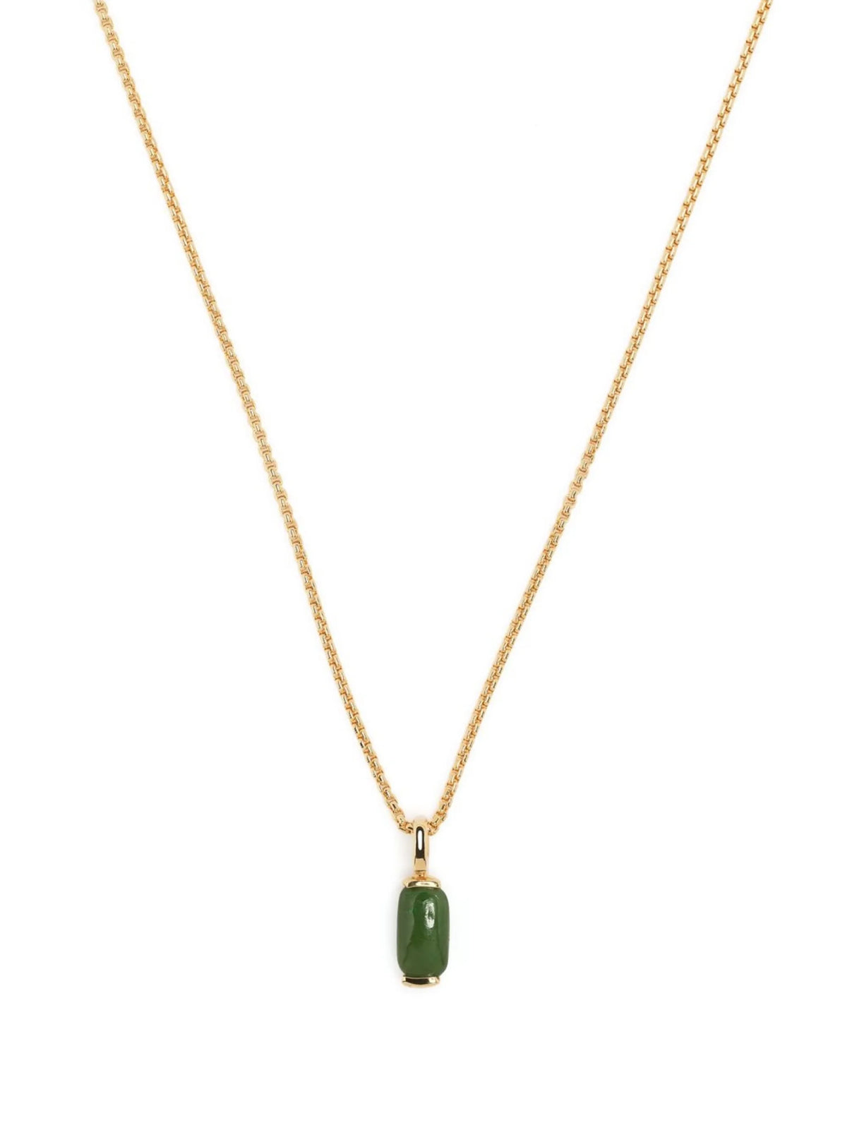 18kt yellow gold jade pendant necklace
