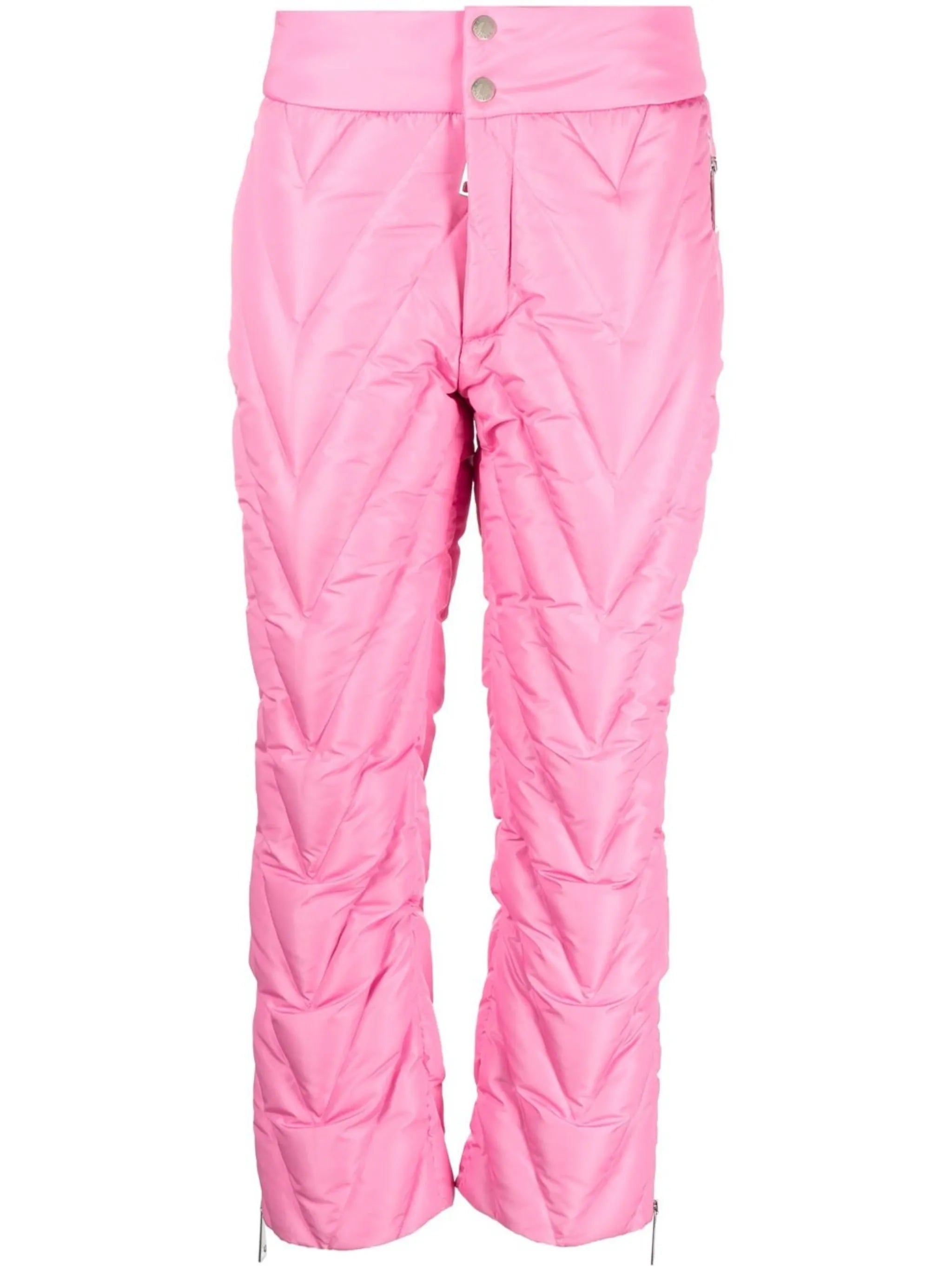 chevron quilted ski trousers