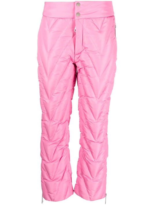 chevron quilted ski trousers