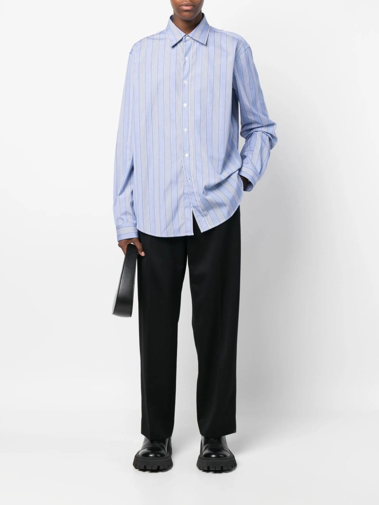 stripe-print long-sleeve shirt