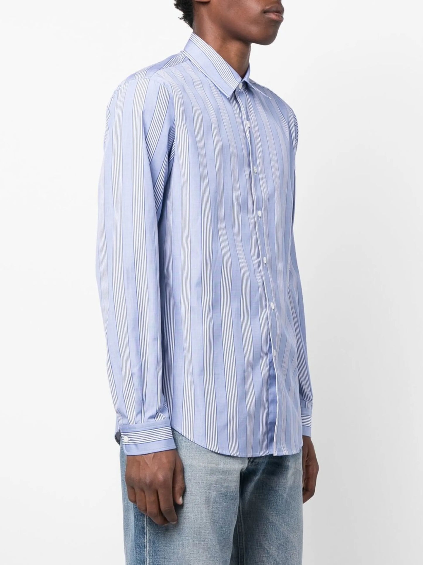 stripe-print long-sleeve shirt