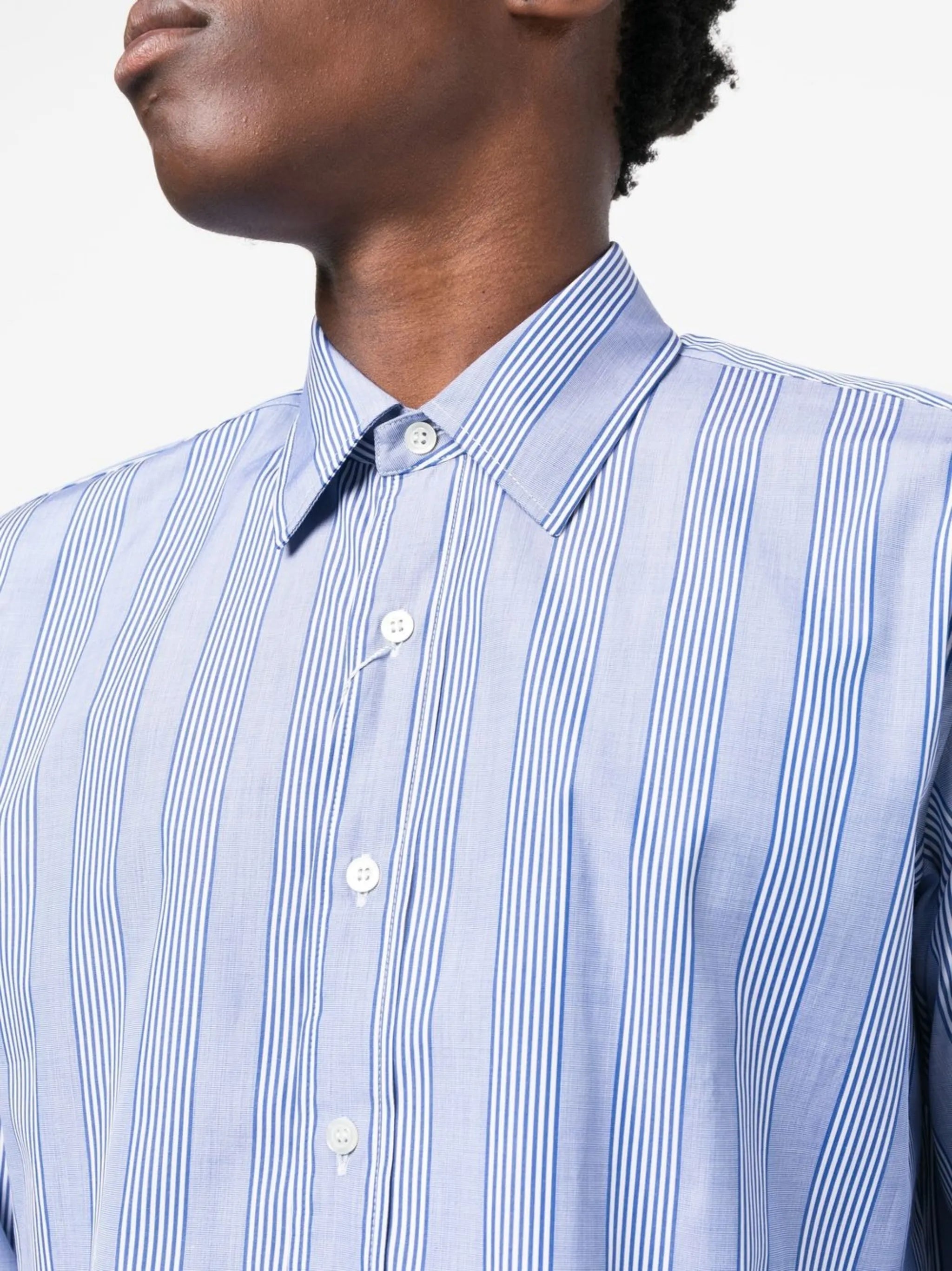 stripe-print long-sleeve shirt