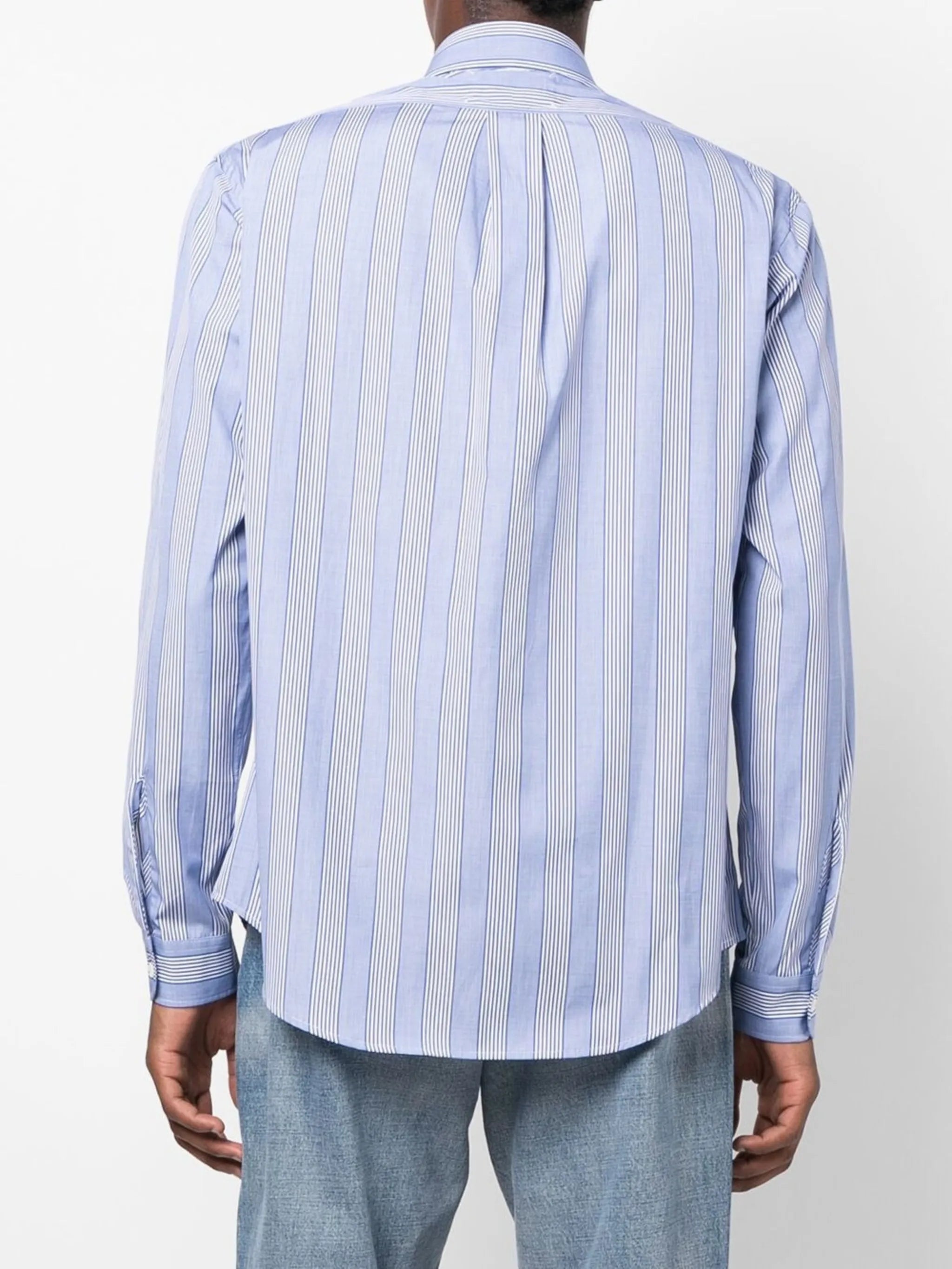 stripe-print long-sleeve shirt