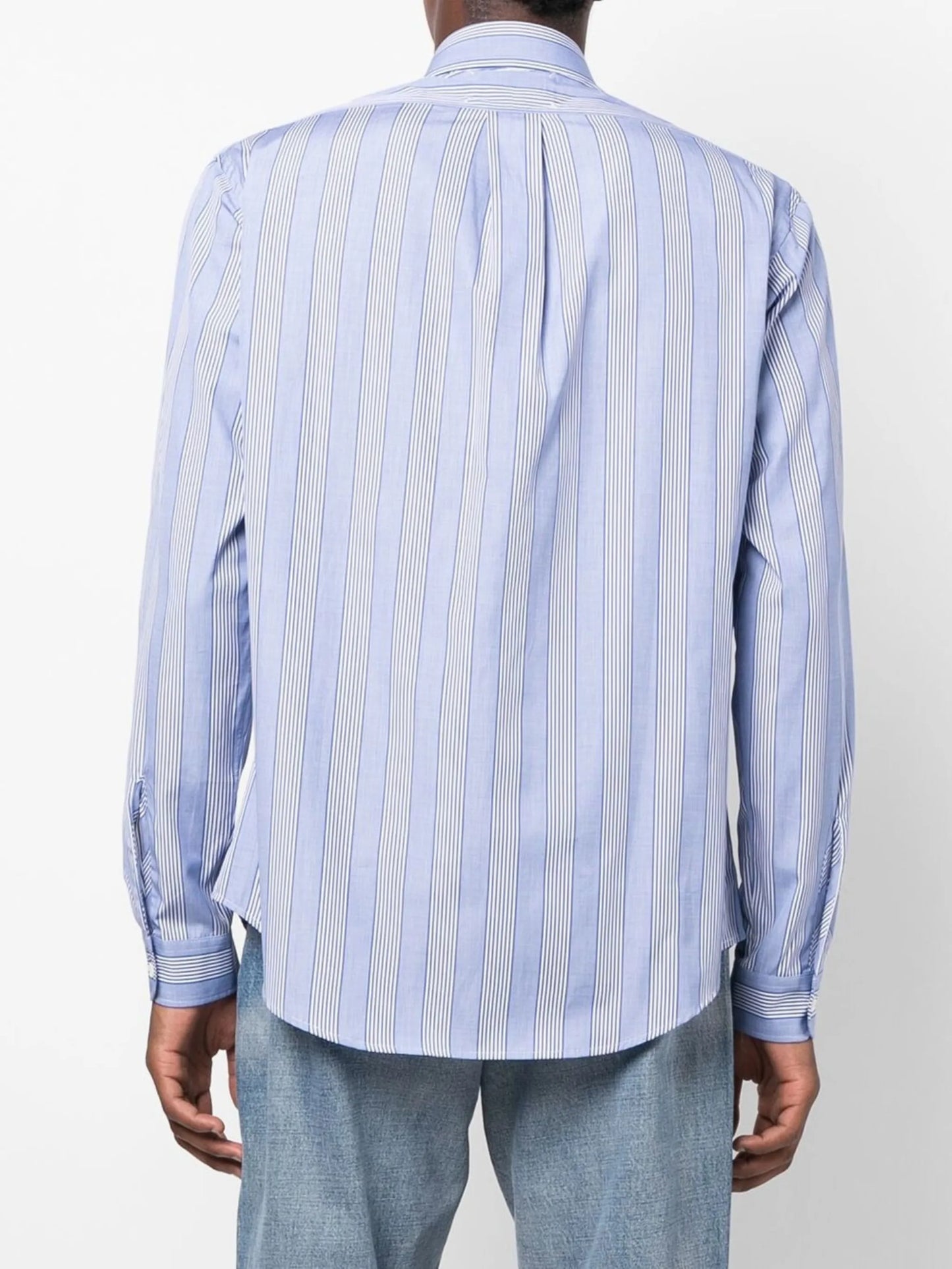 stripe-print long-sleeve shirt