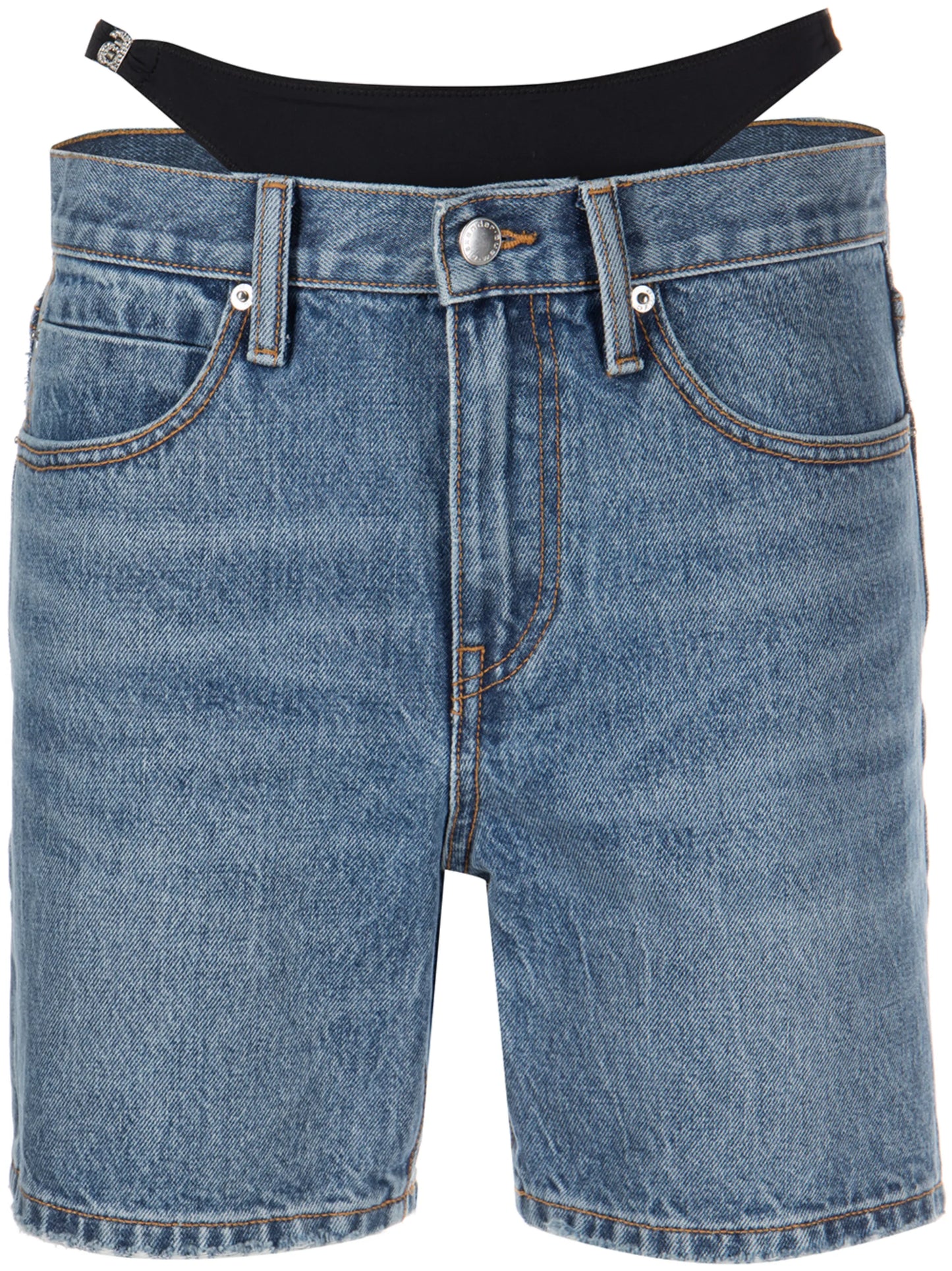 bikini-attached denim shorts