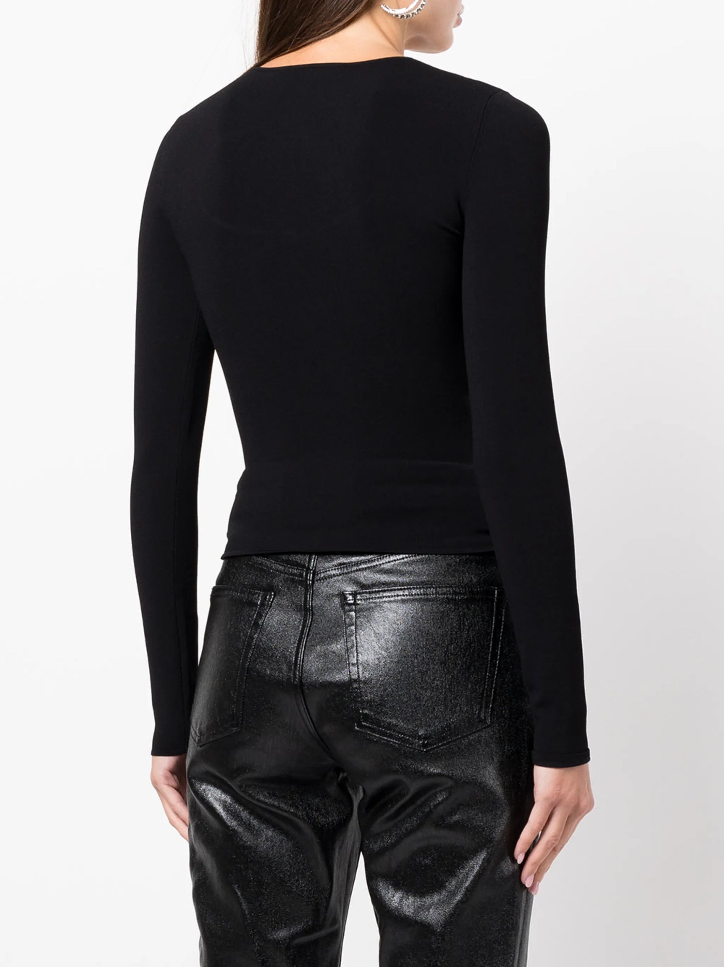 cut-out long-sleeved top