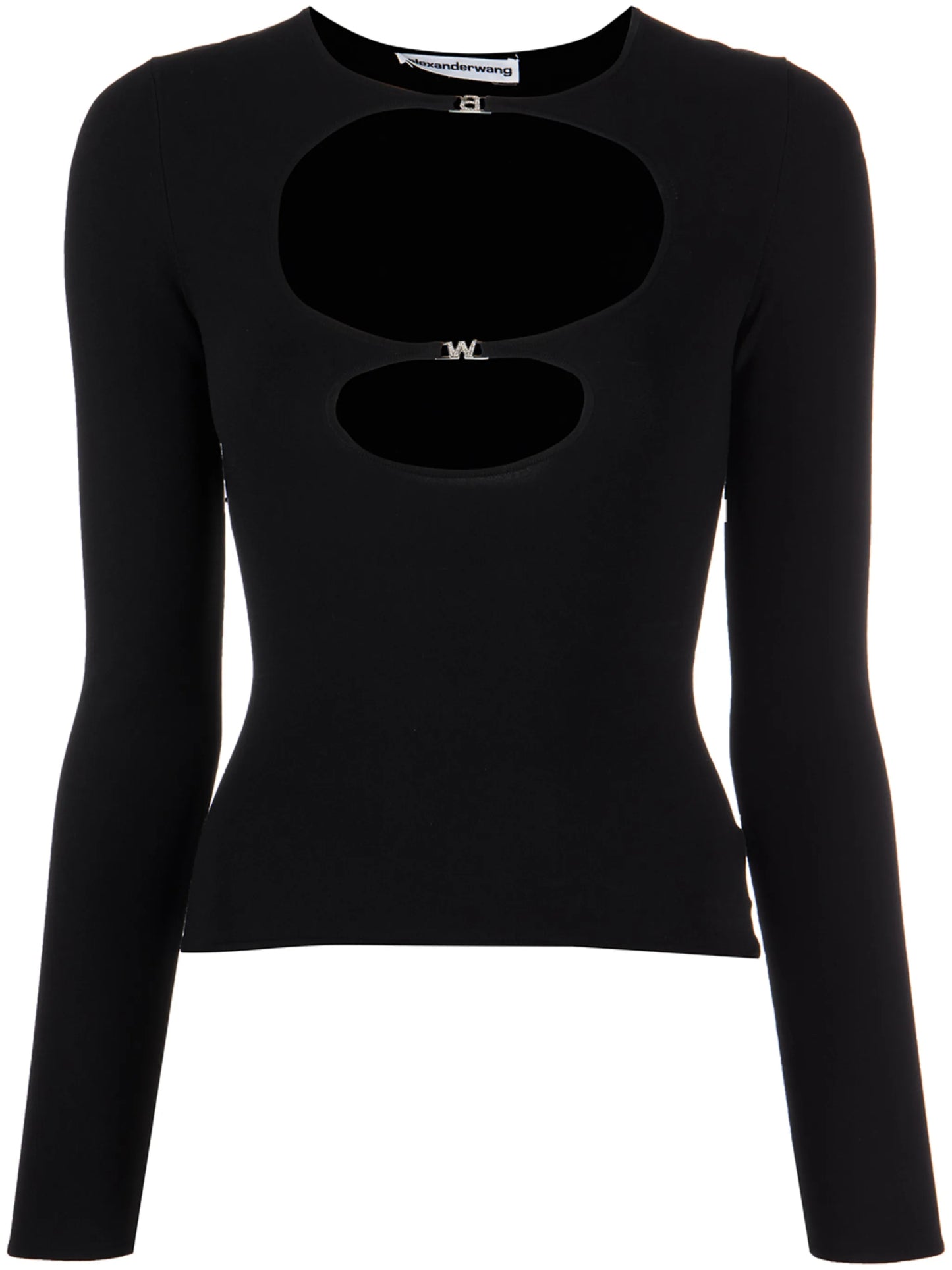 cut-out long-sleeved top
