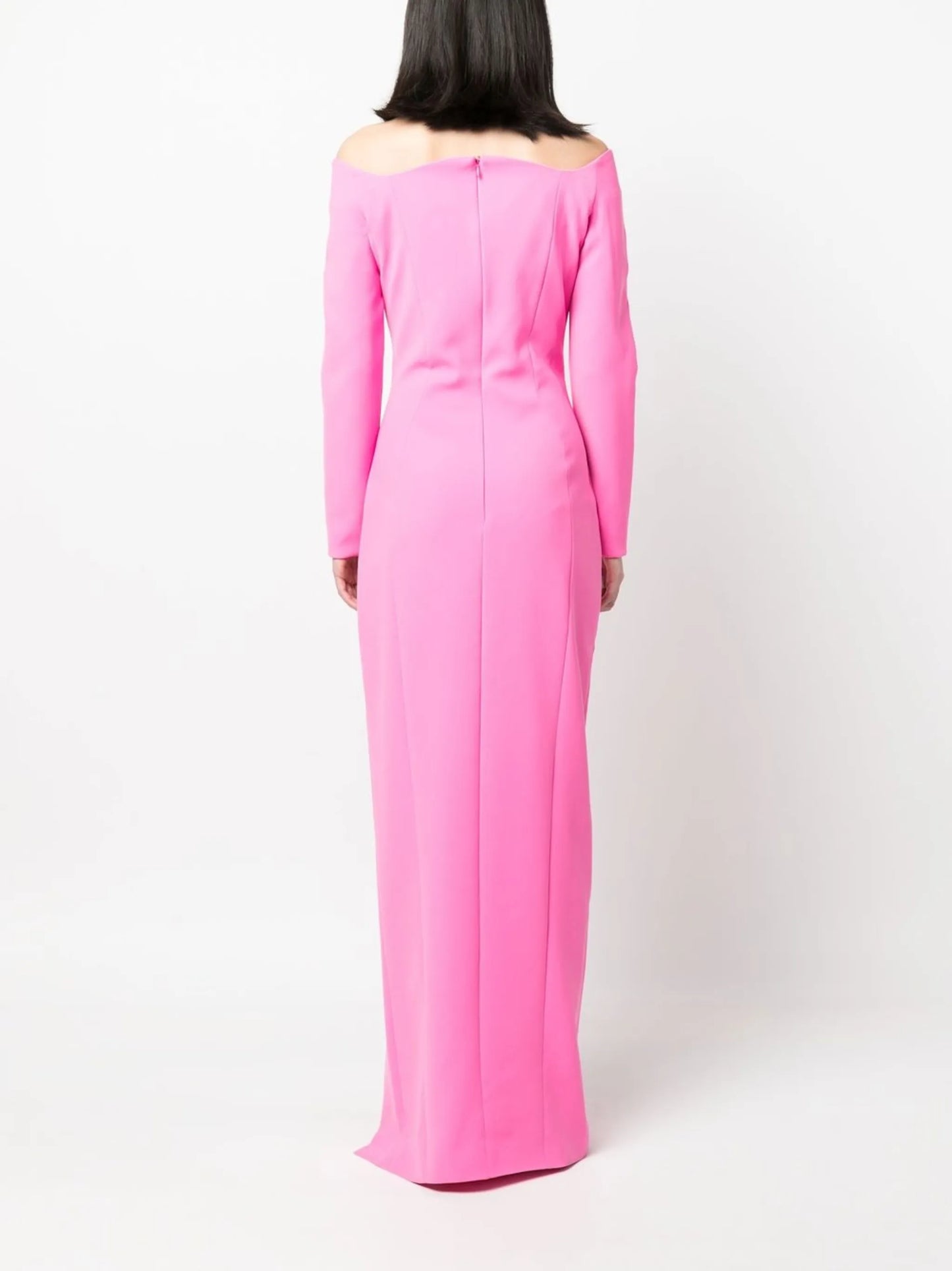off-shoulder floor-length dress