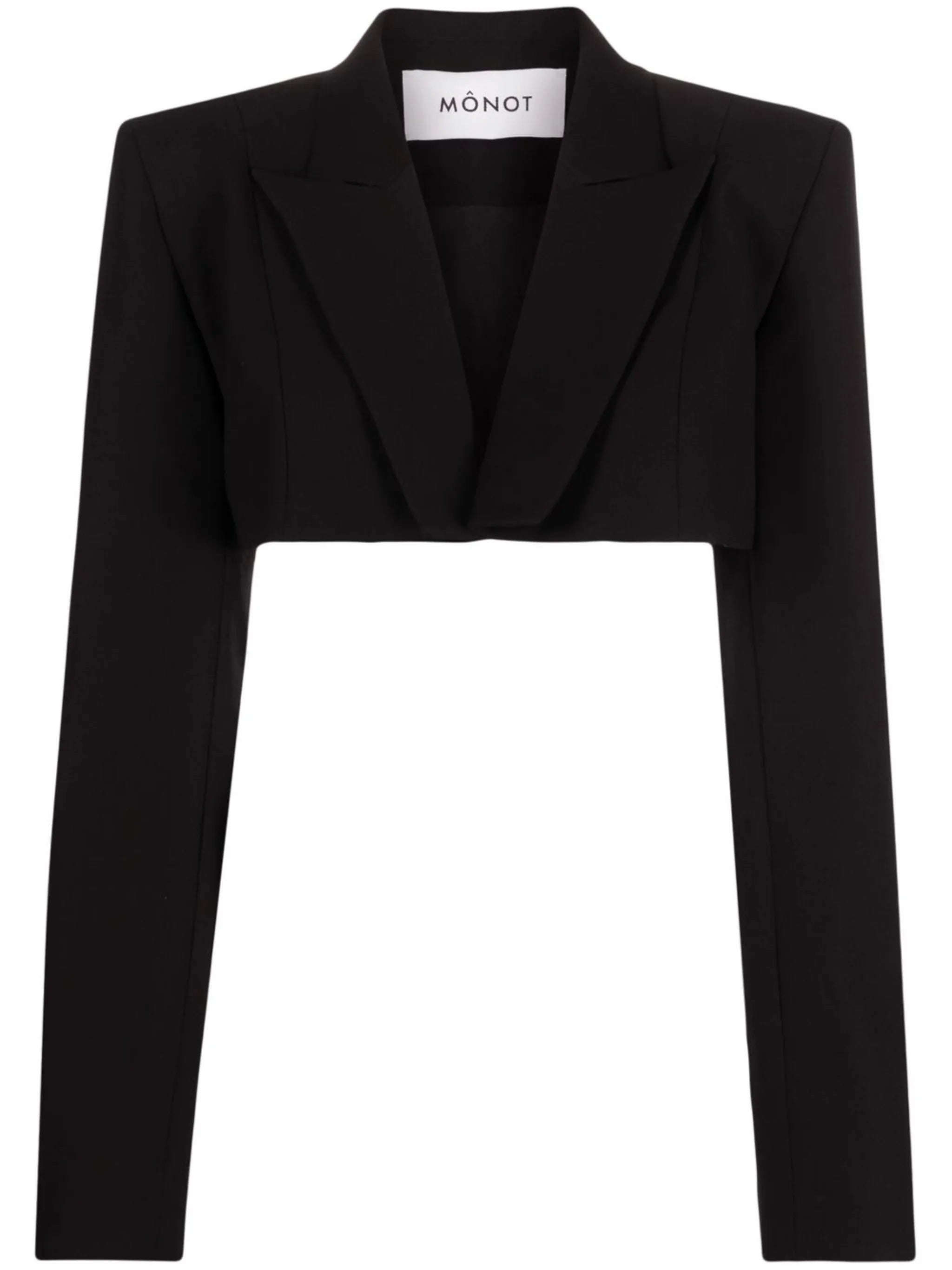 cropped single-breasted blazer