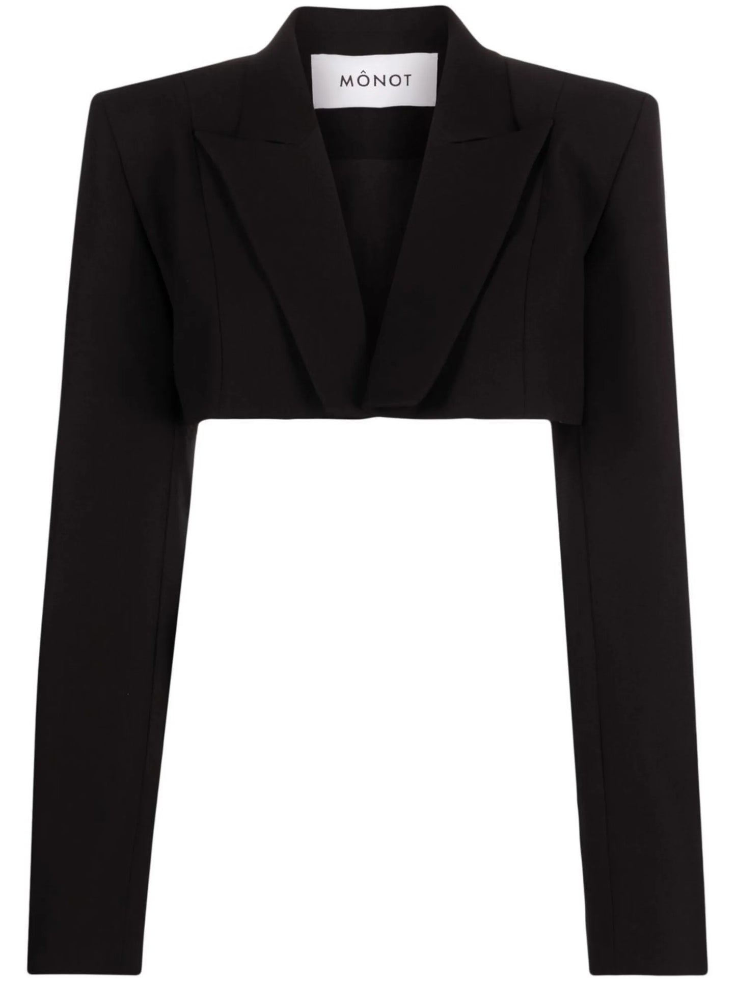 cropped single-breasted blazer