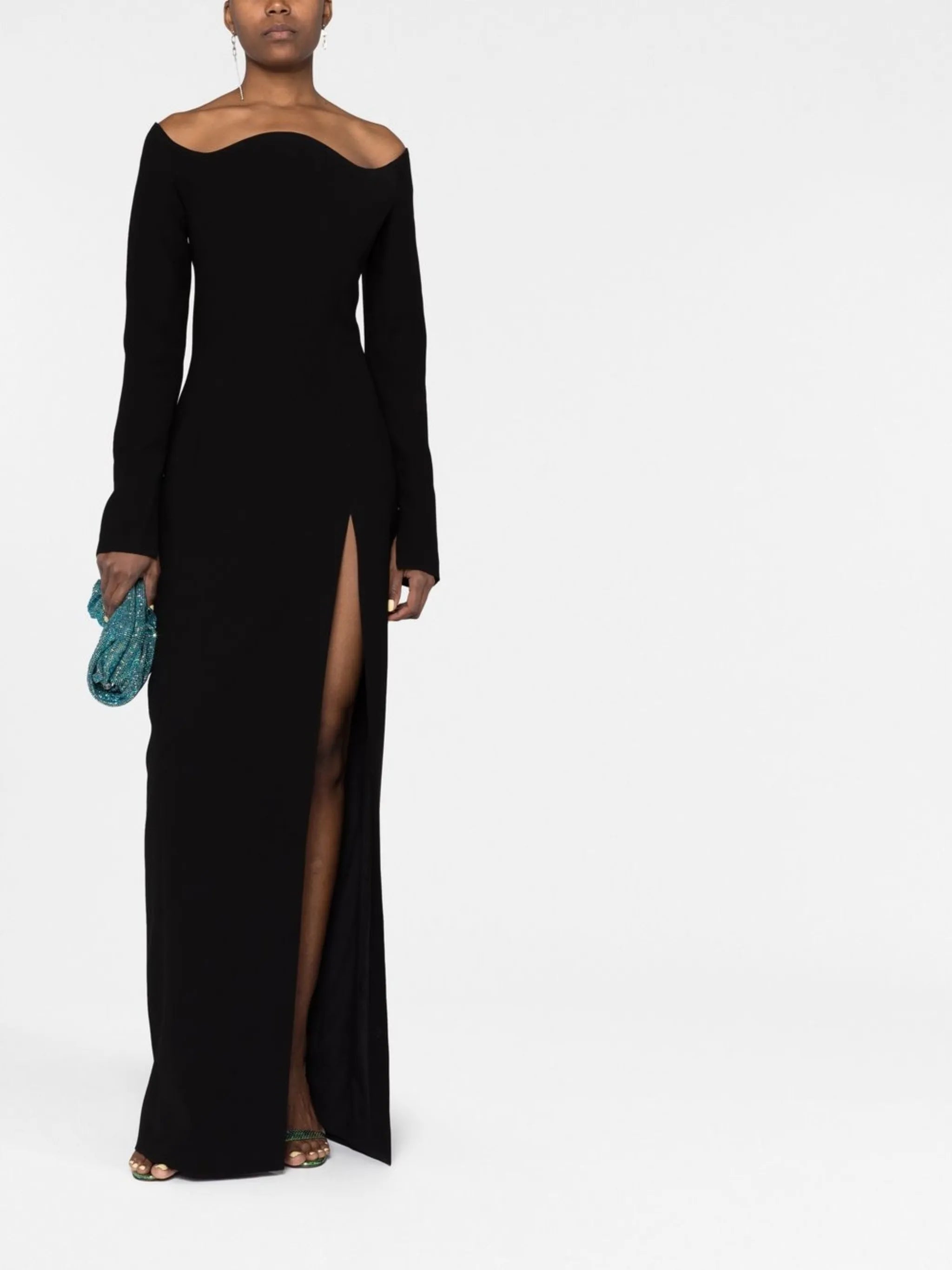 off-shoulder long dress