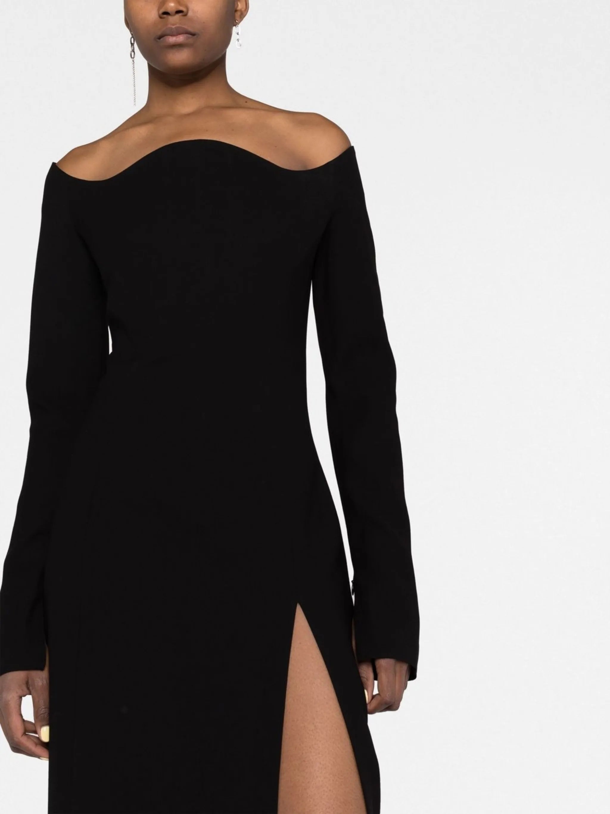 off-shoulder long dress