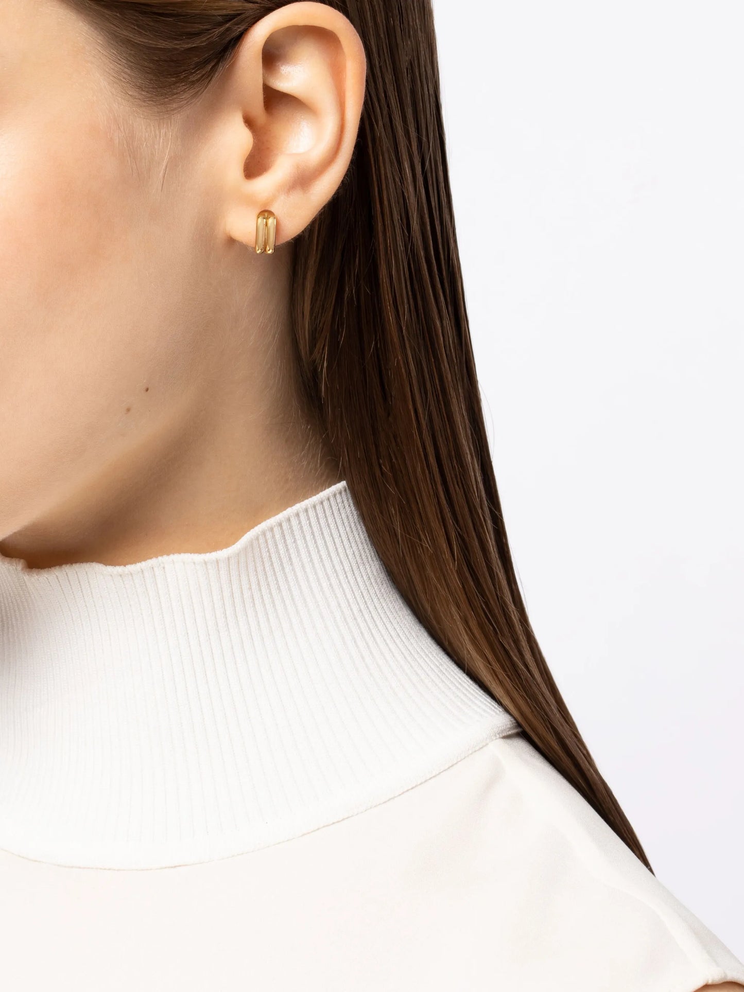 18kt yellow gold hoop earrings