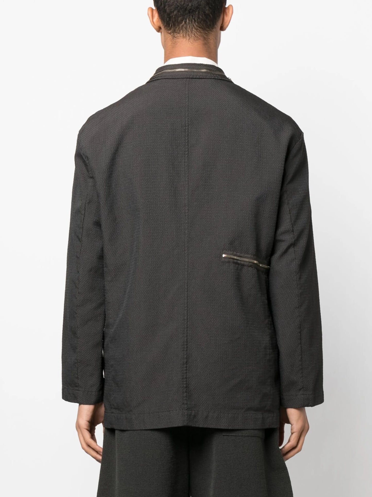 zip-details single-breasted blazer
