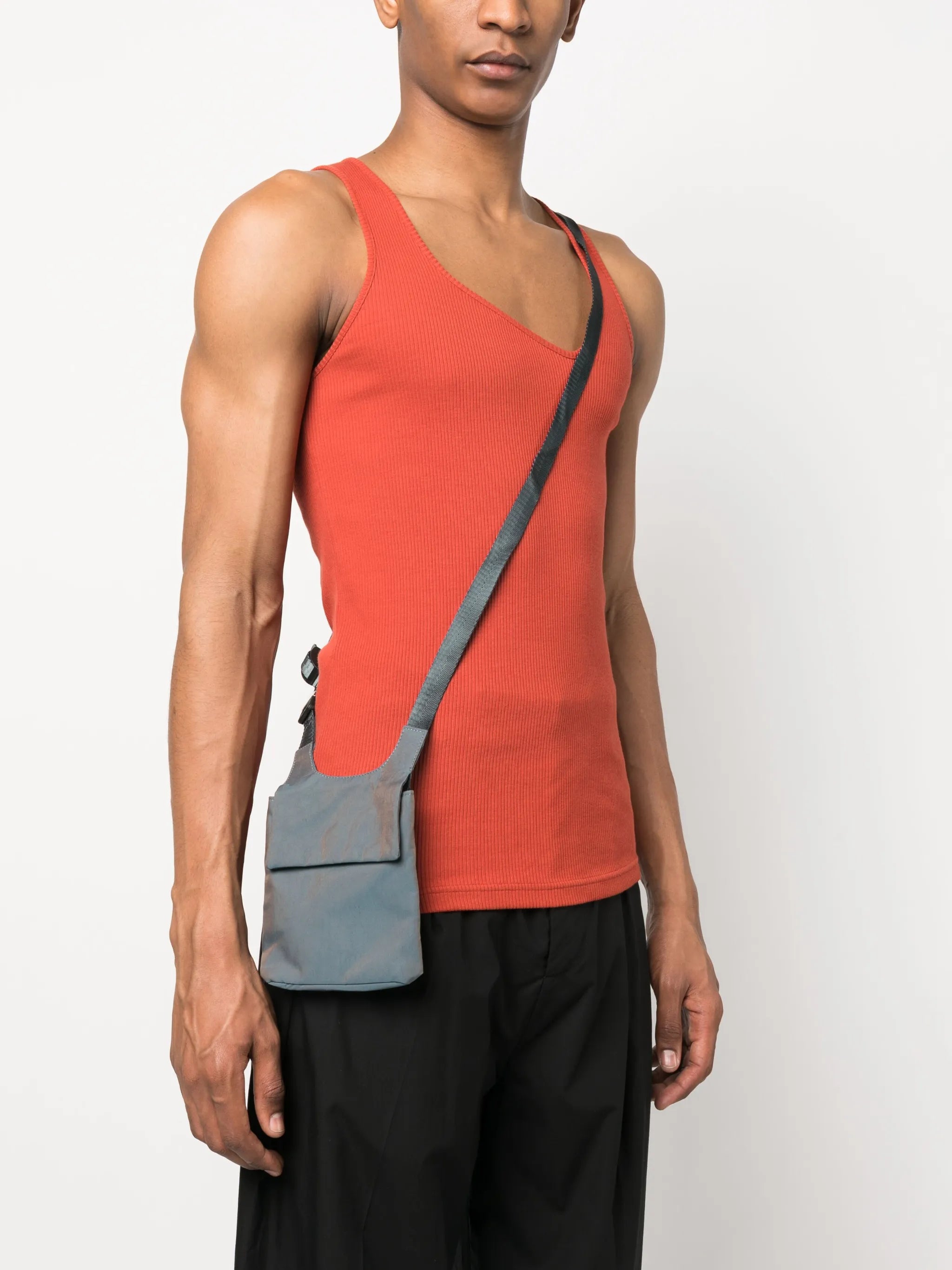 Club buckle-detail messenger bag