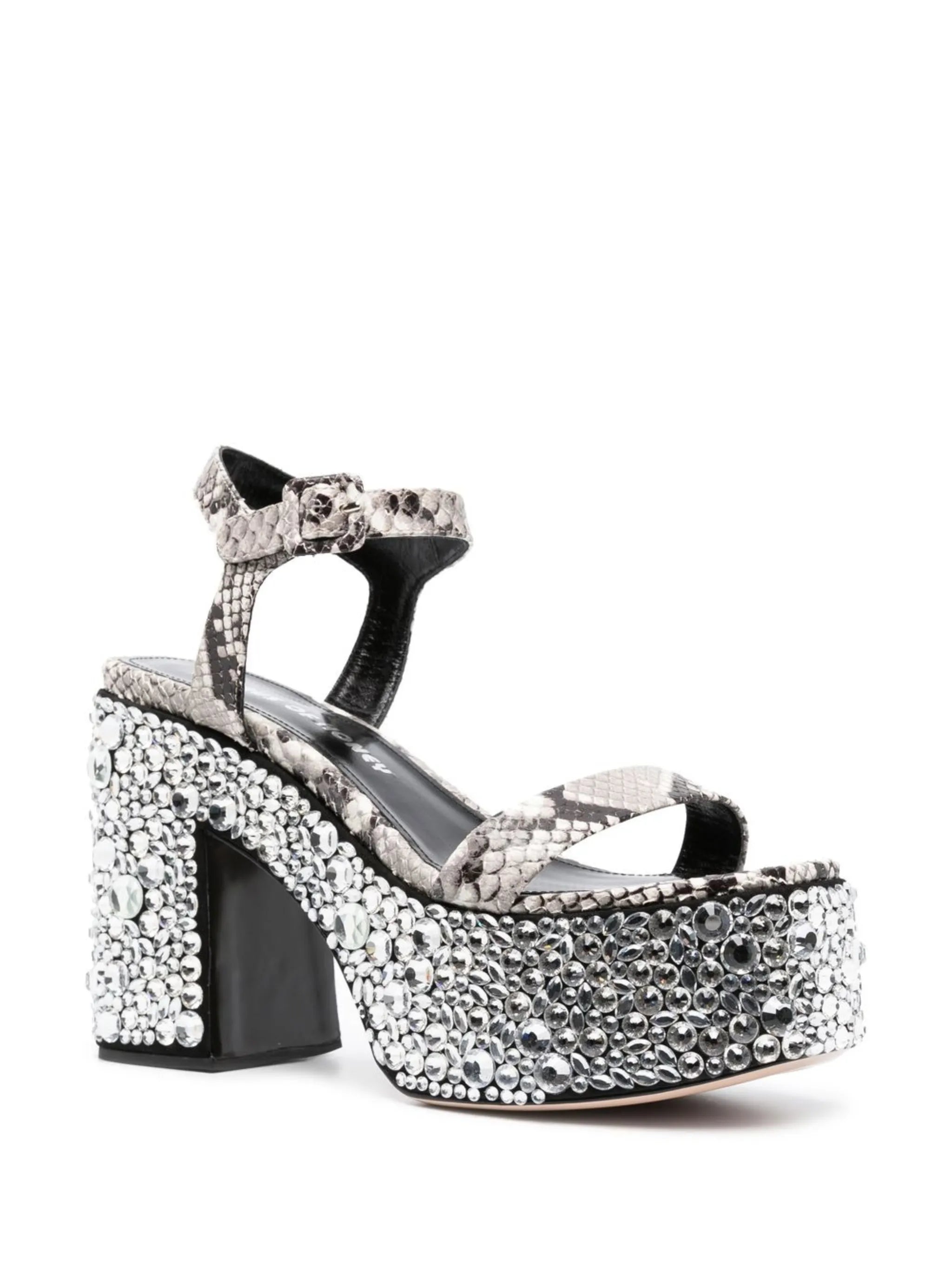 Croco crystal-embellished 65mm sandals