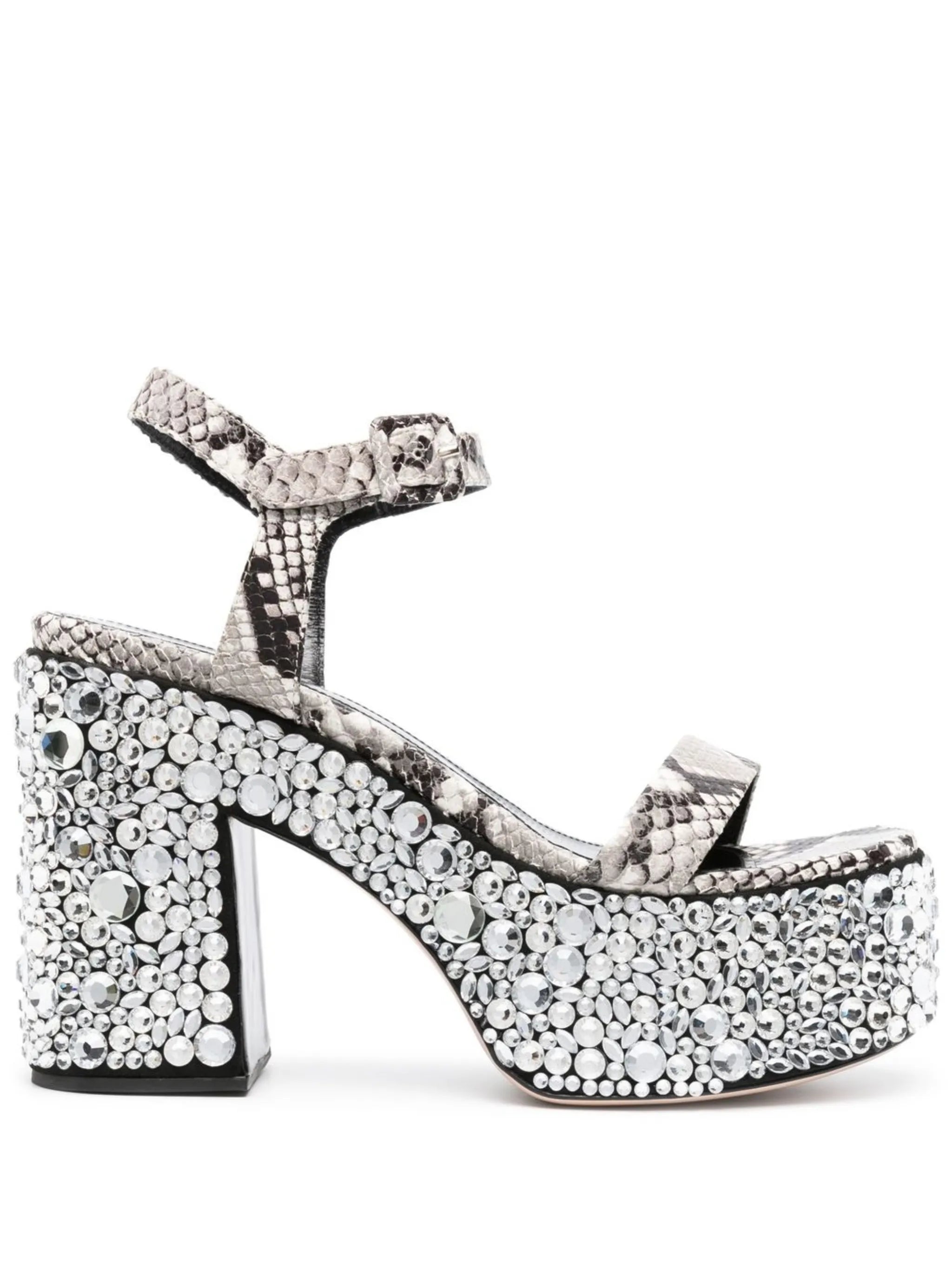 Croco crystal-embellished 65mm sandals