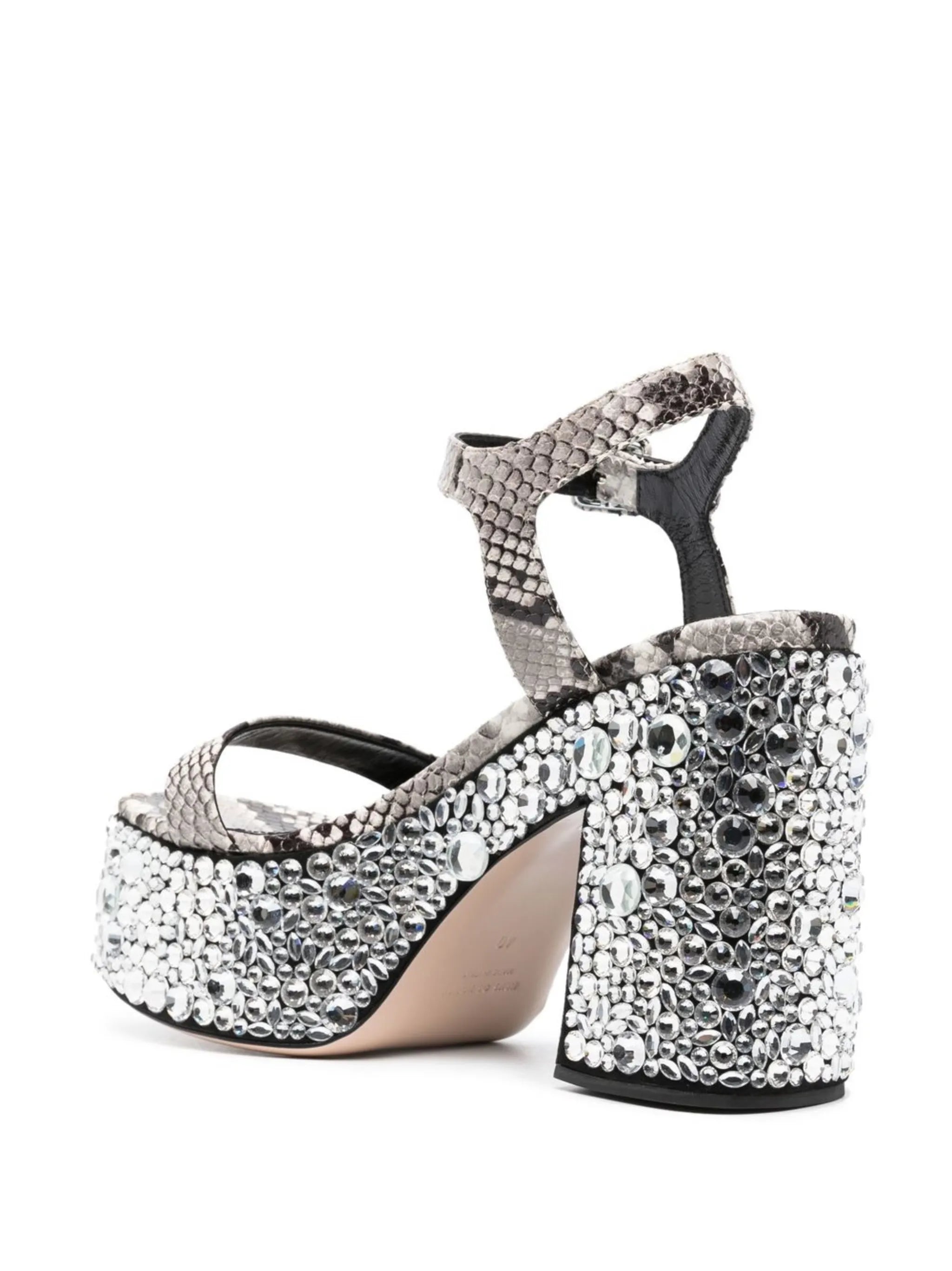 Croco crystal-embellished 65mm sandals