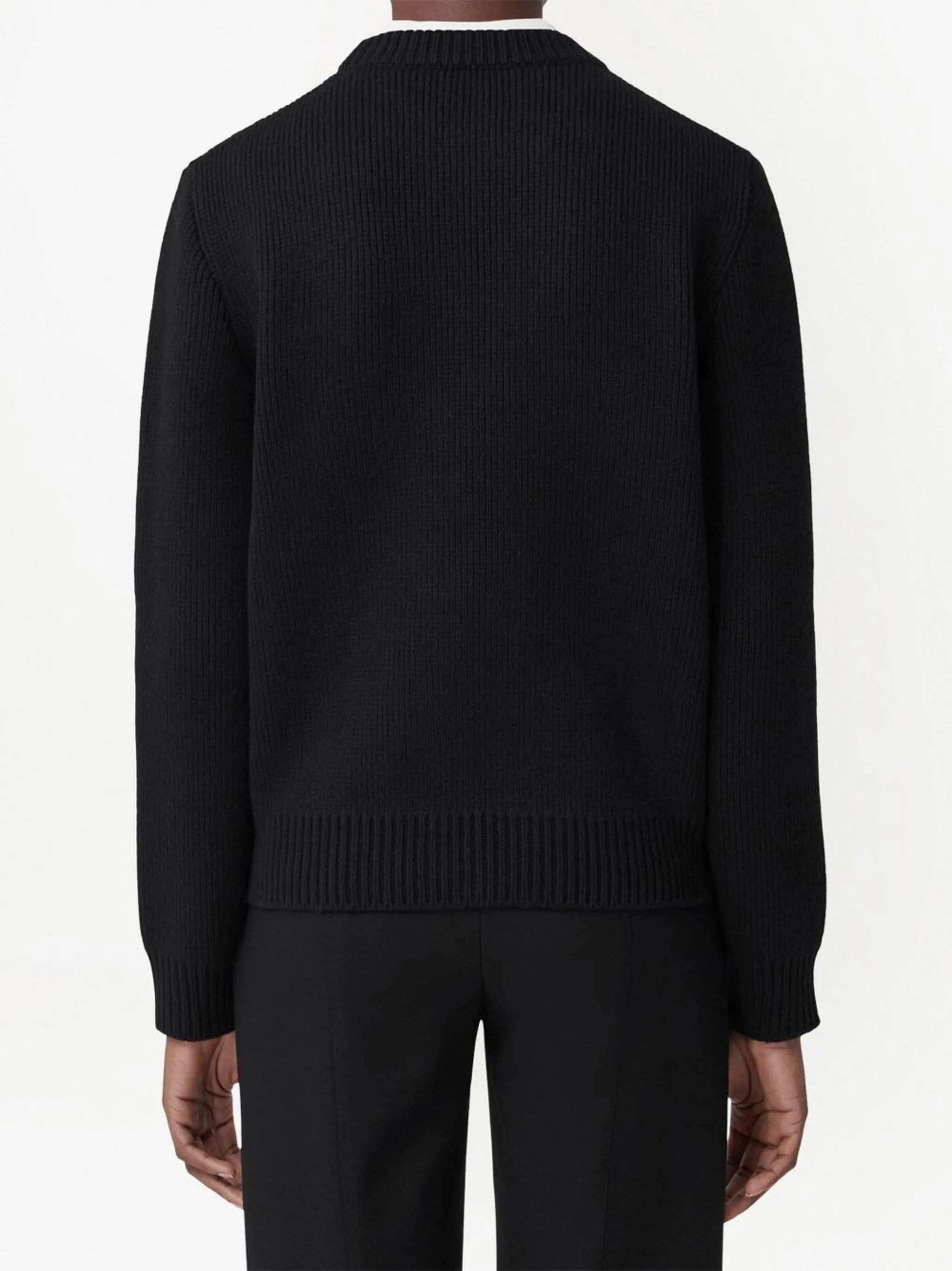 oak leaf-crest cashmere jumper