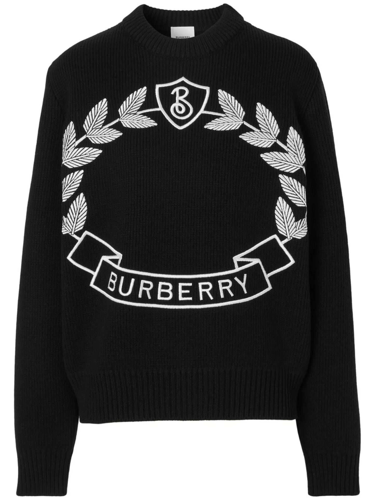 oak leaf-crest cashmere jumper