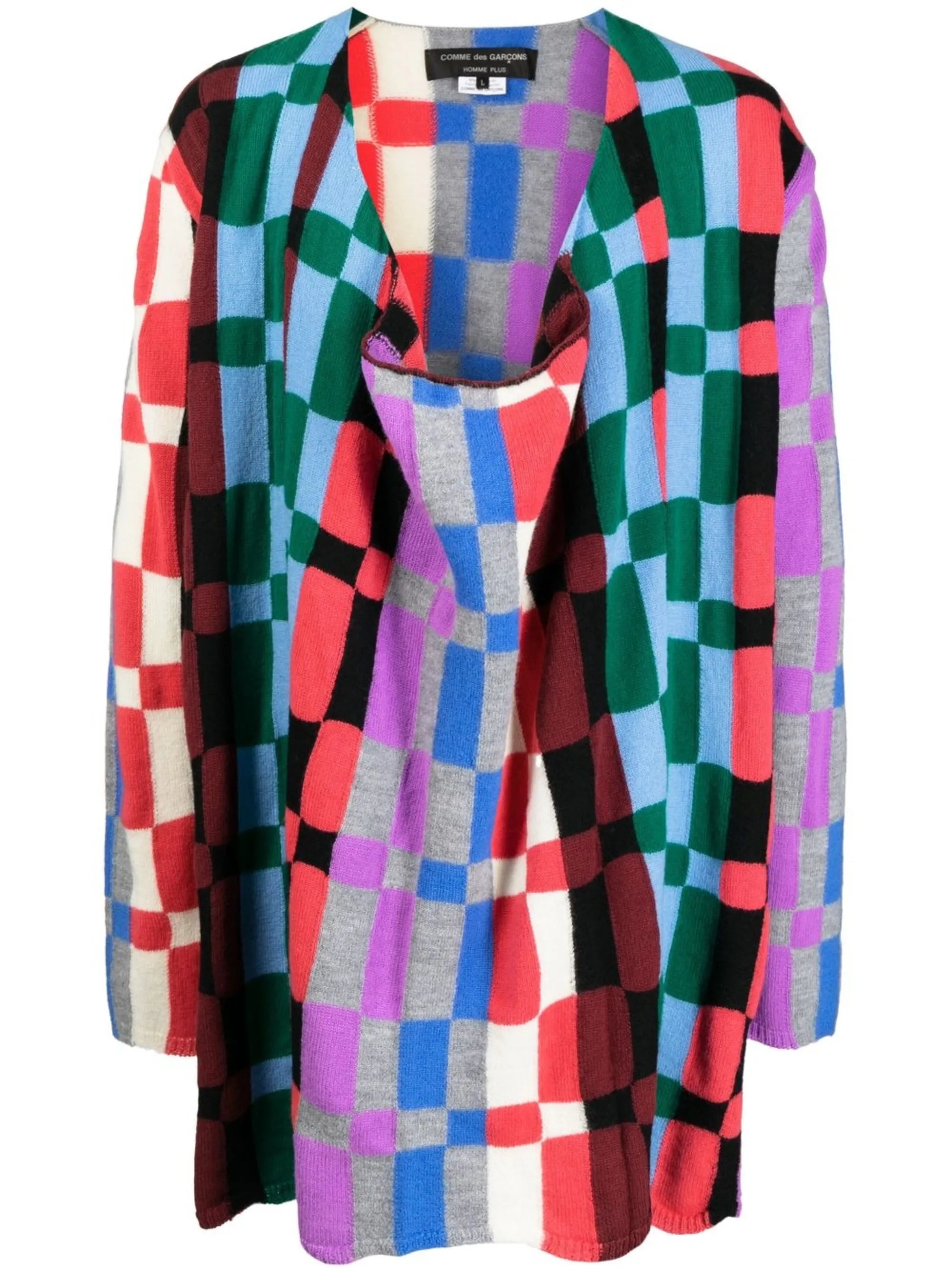 geometric-print draped jumper