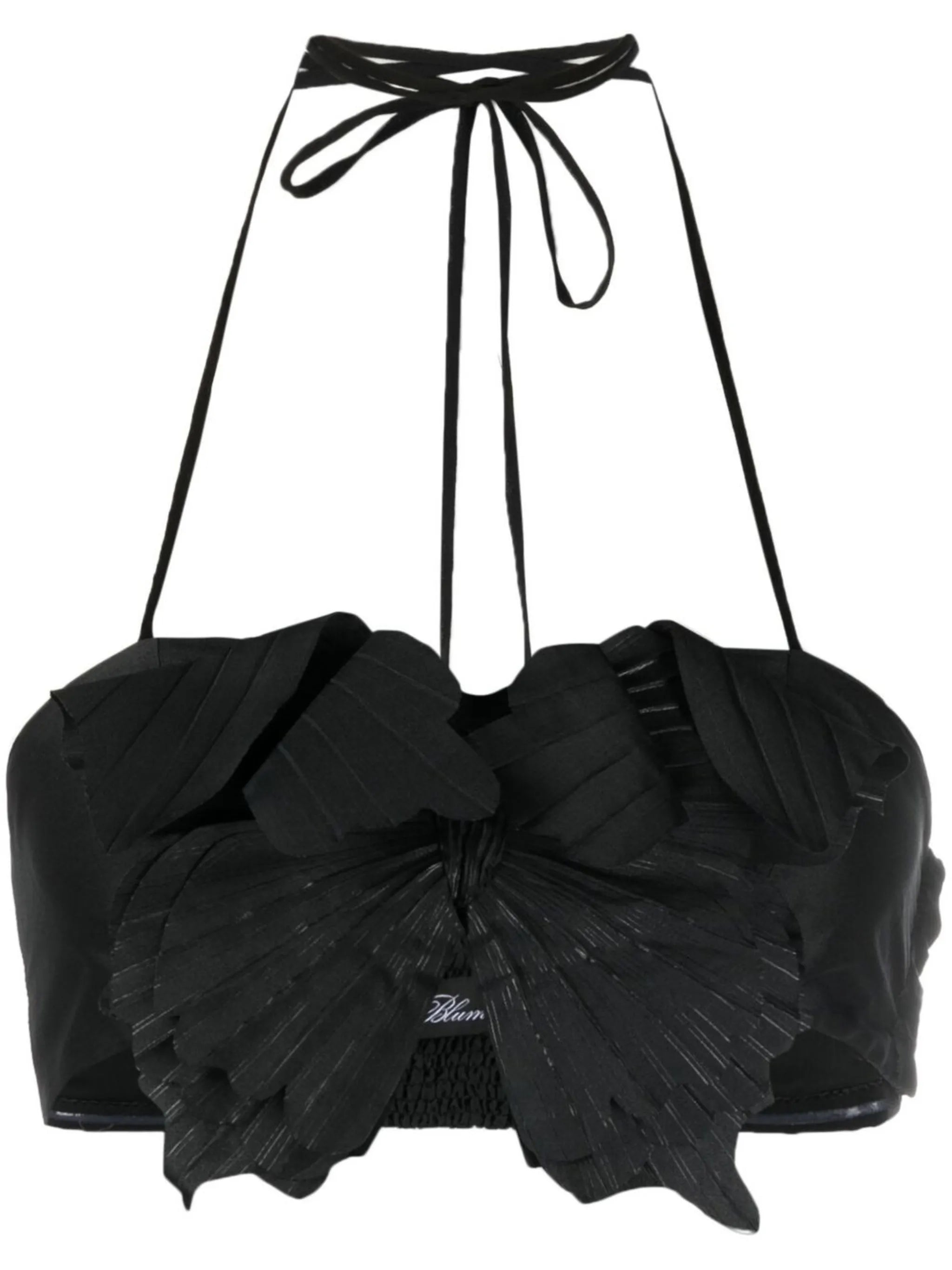 butterfly-detail cropped vest