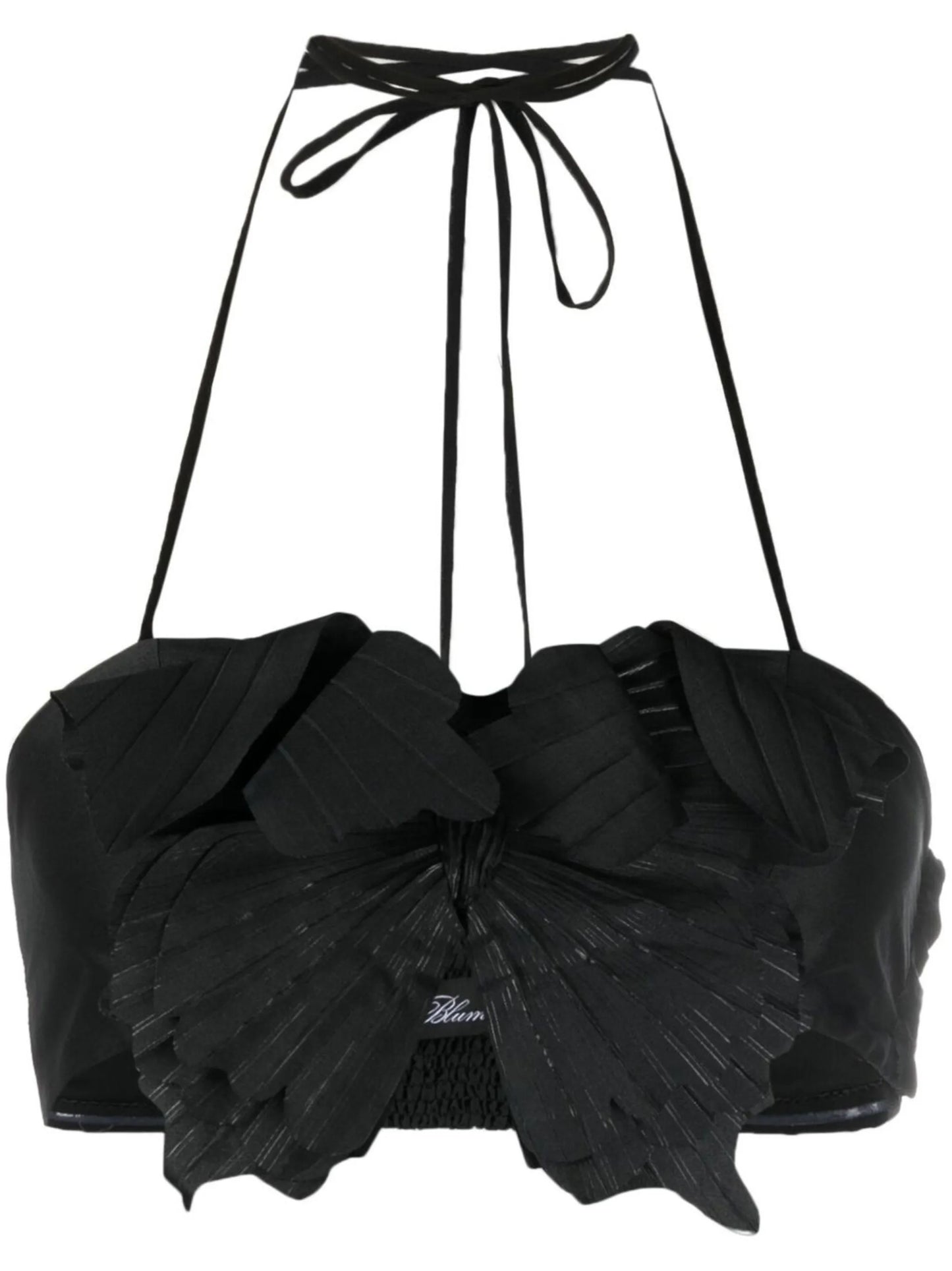 butterfly-detail cropped vest