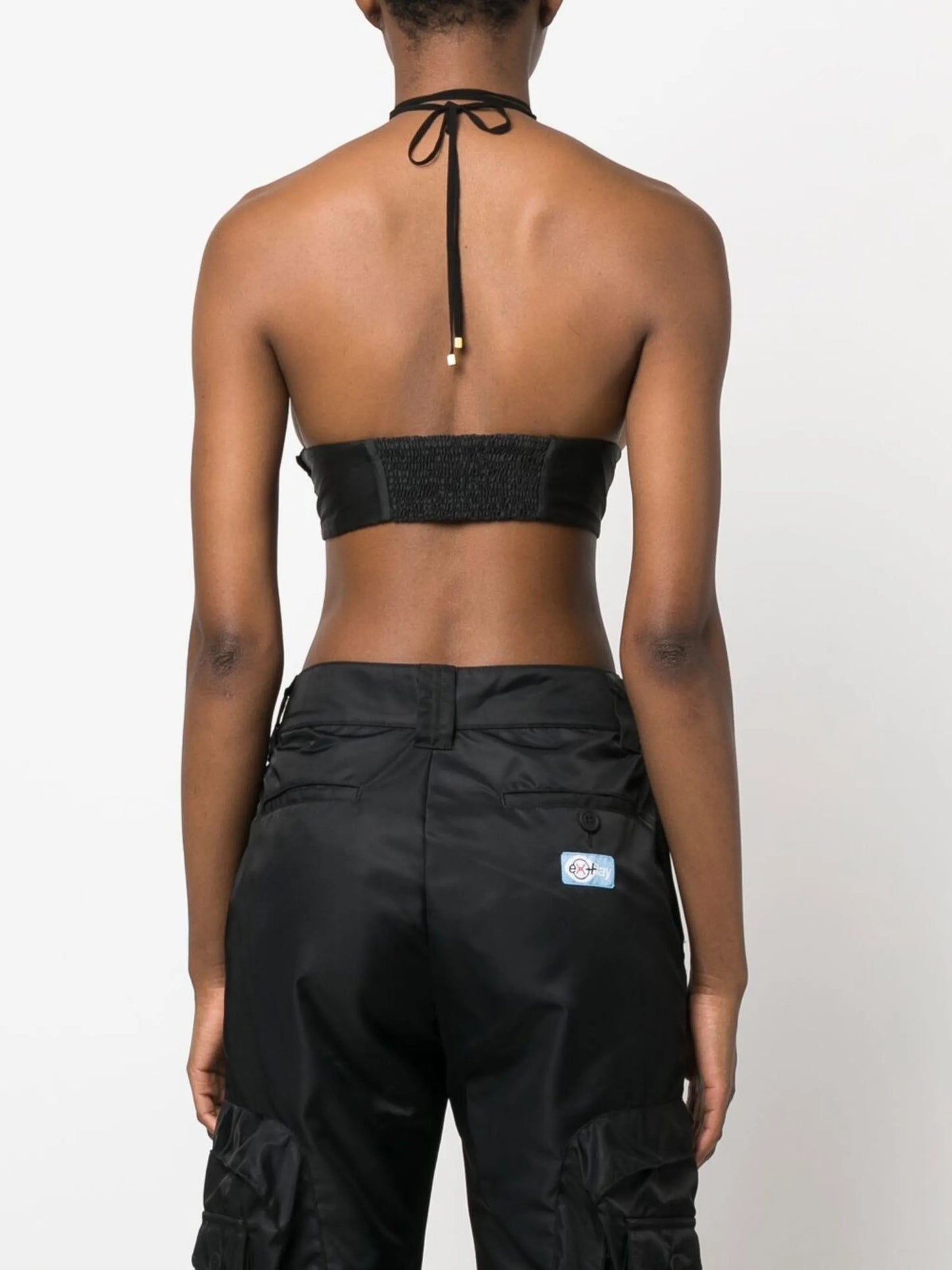 butterfly-detail cropped vest