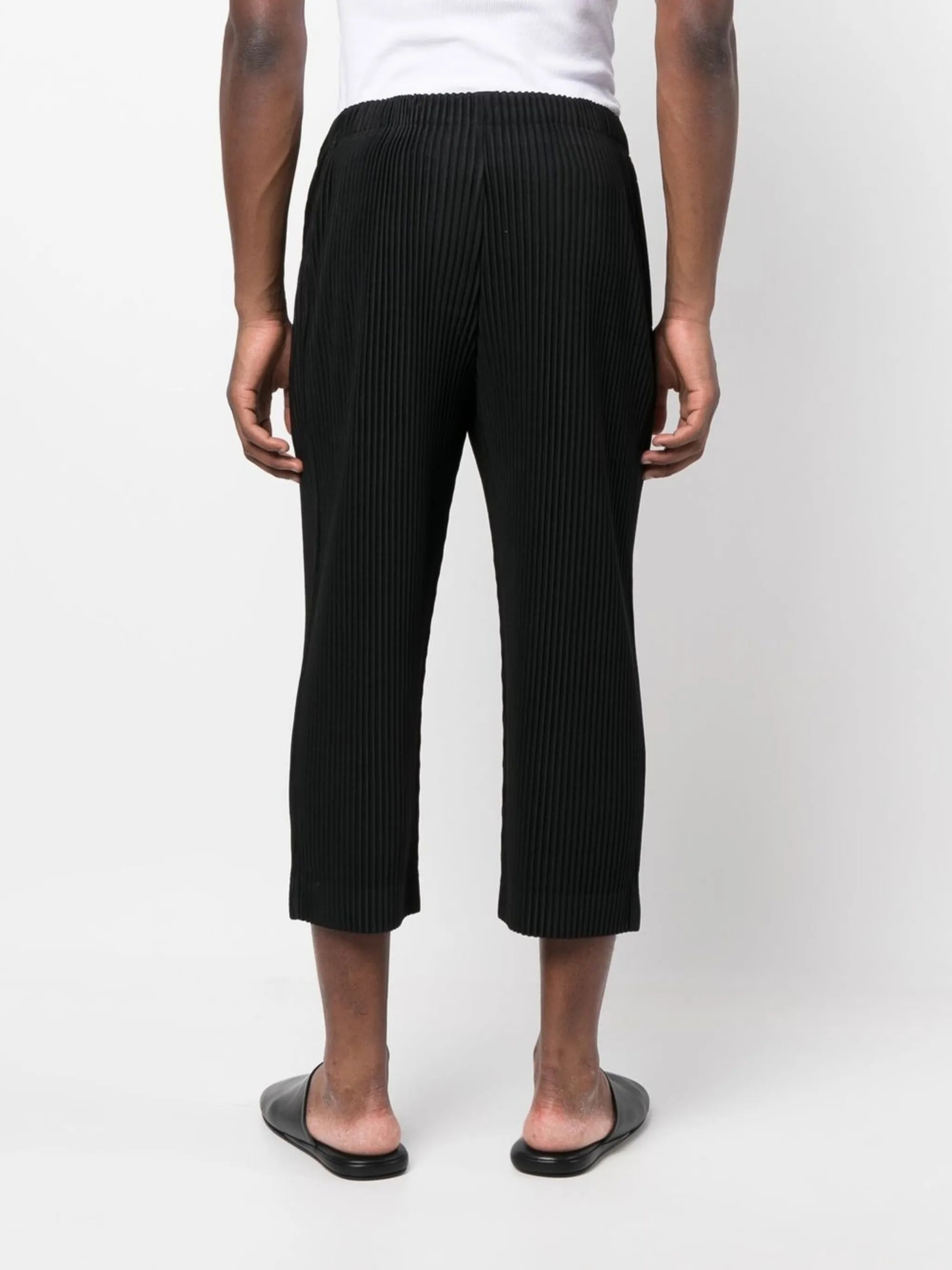 cropped pleated trousers