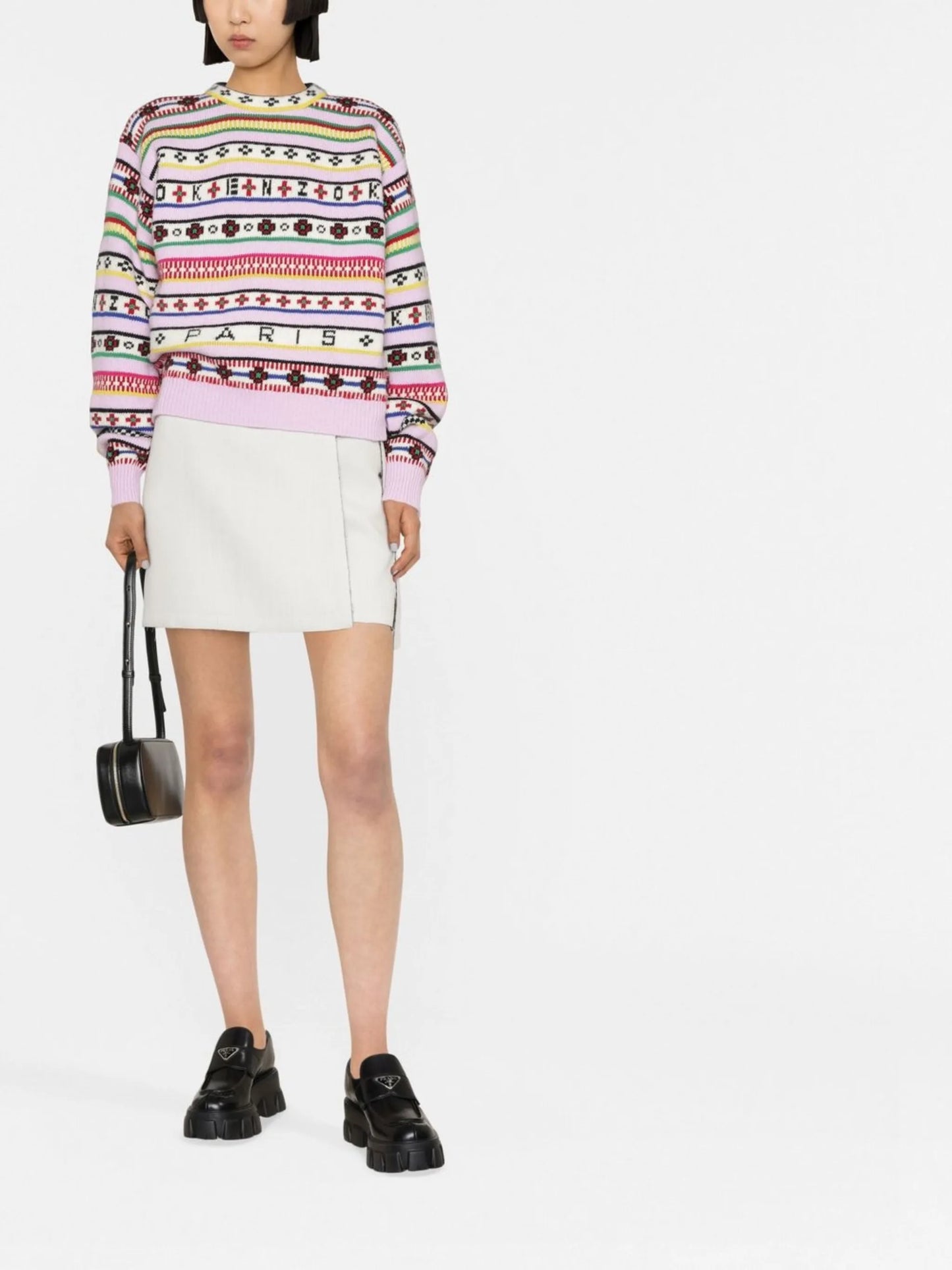 intarsia-knit logo jumper